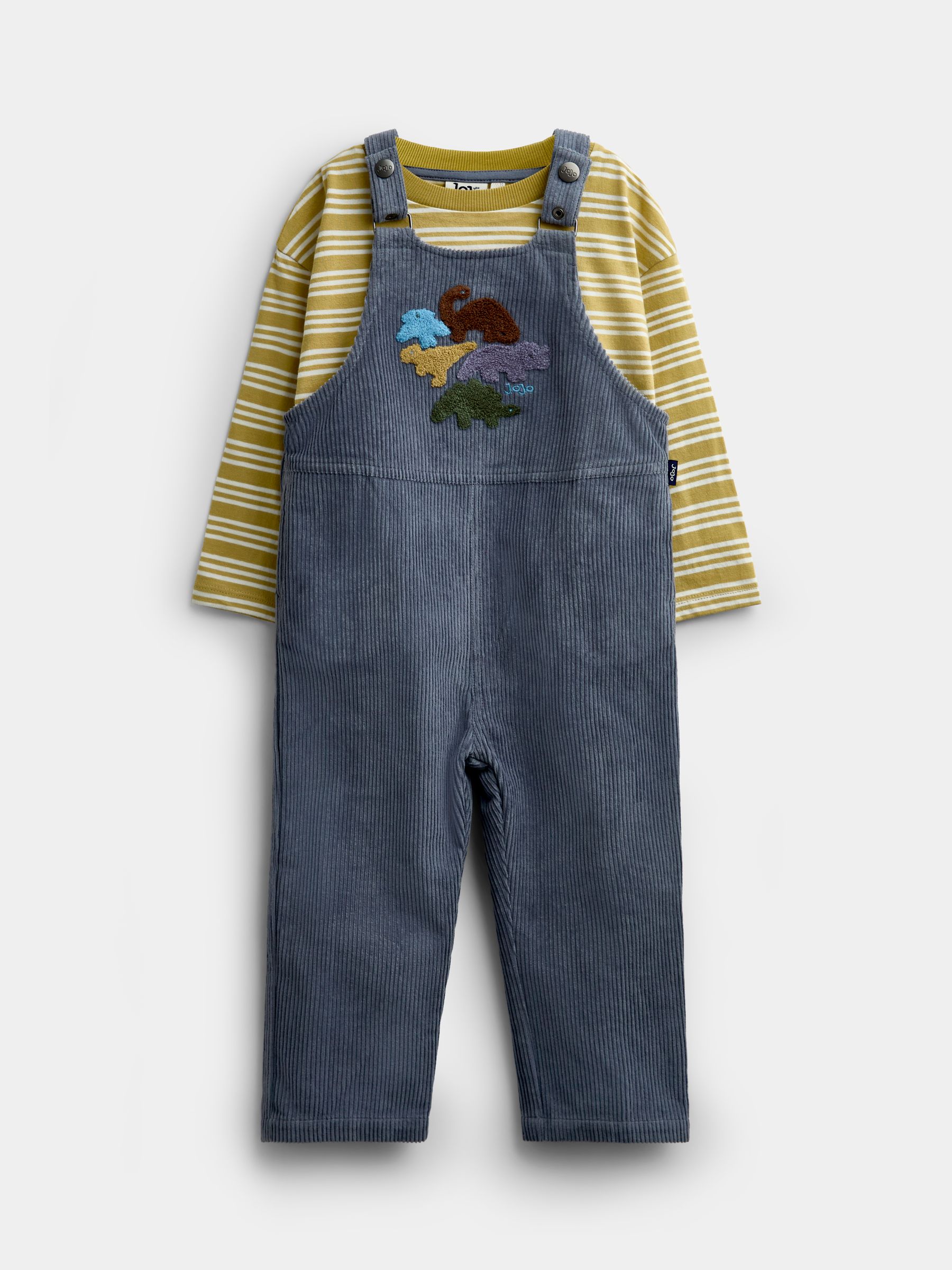 Blue Dinosaur 2-Piece Dungarees & Top Set - Image 1 of 7