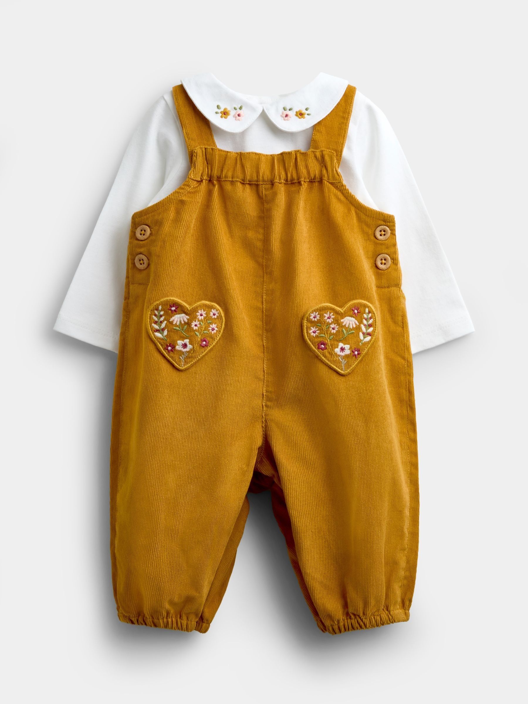 Yellow Heart Dungaree Set - Image 1 of 7