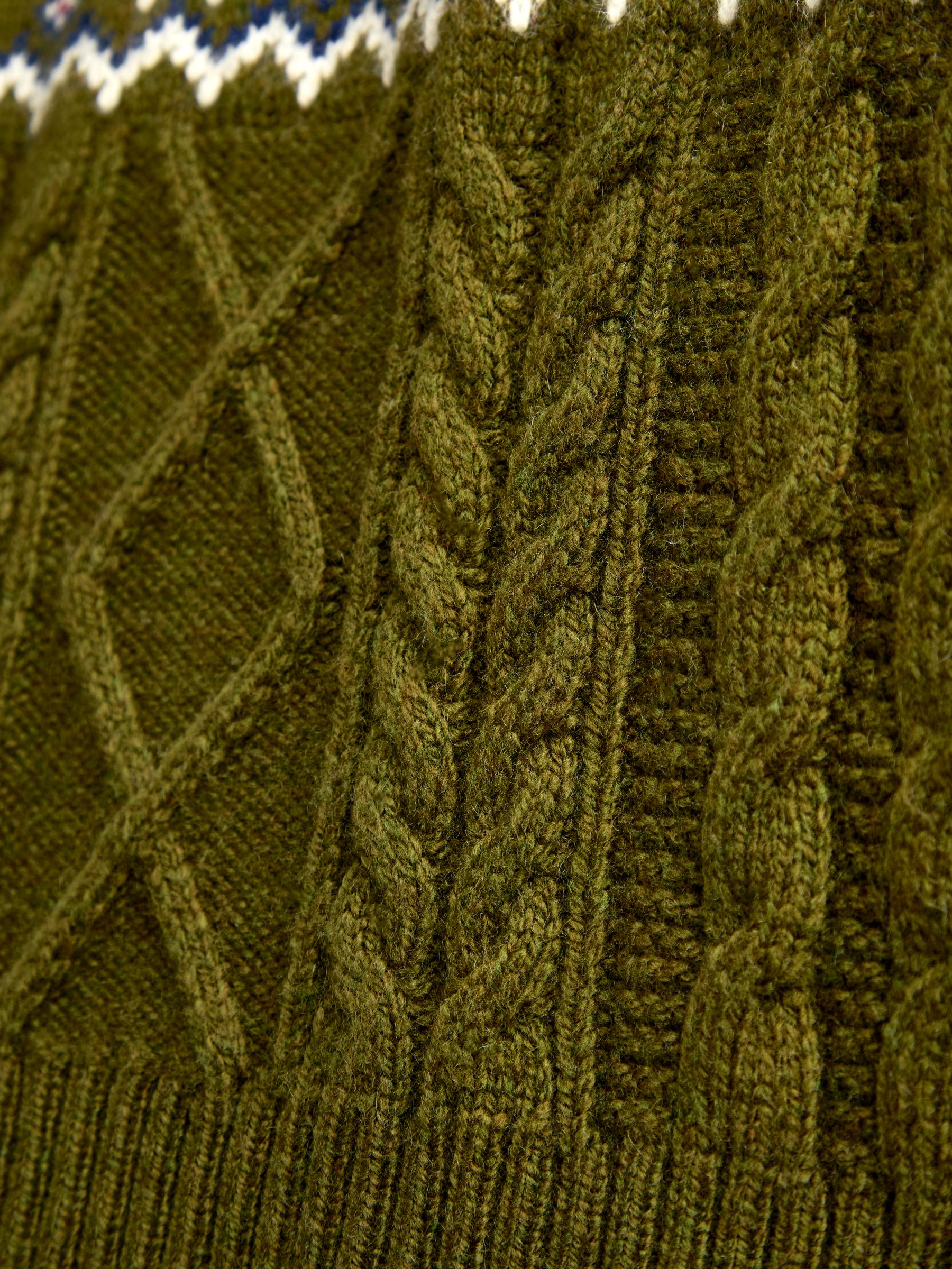 Green Christmas Car Fairisle Jumper - Image 5 of 6