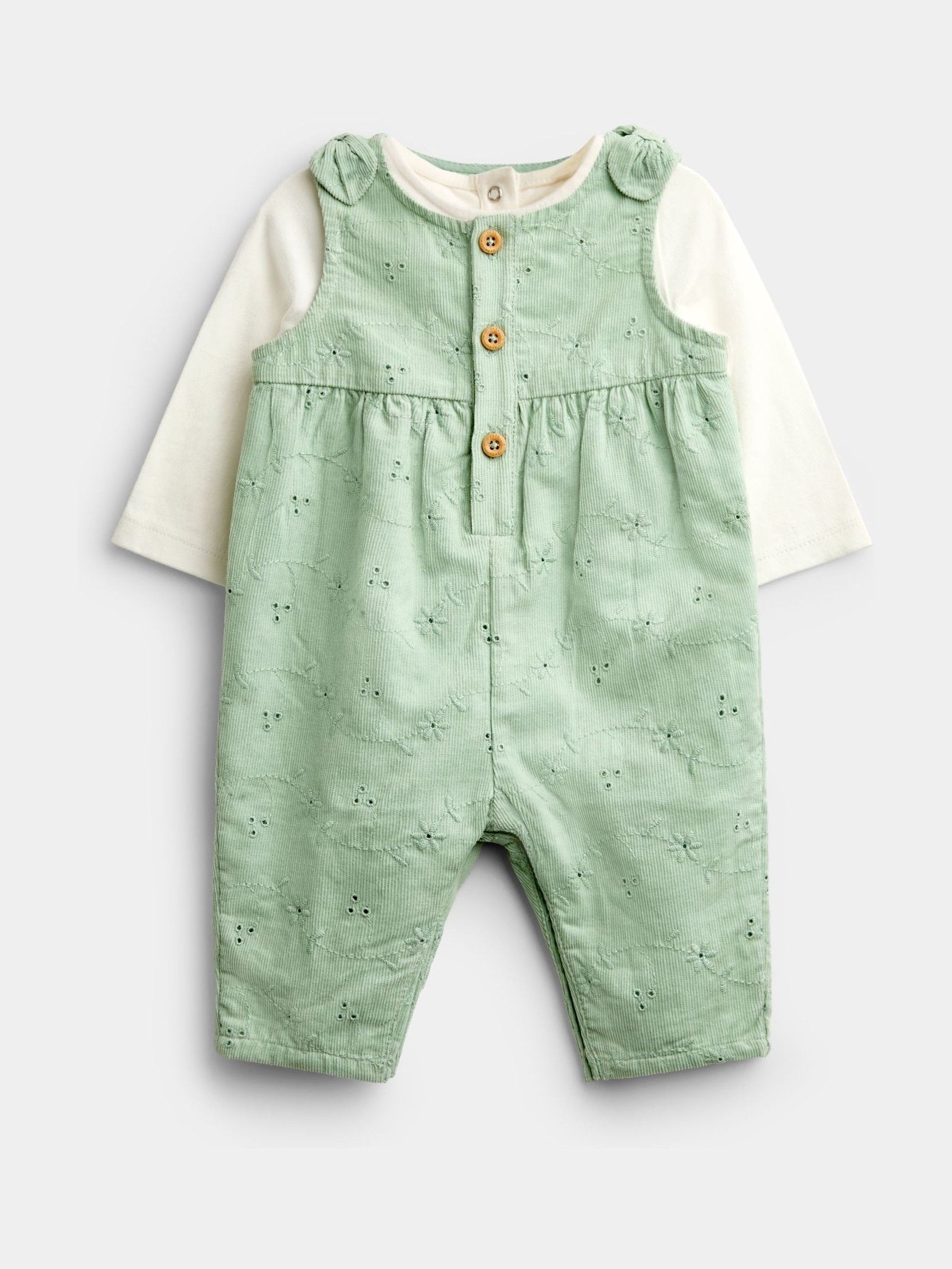 Green Broderie Dungaree - Image 3 of 8