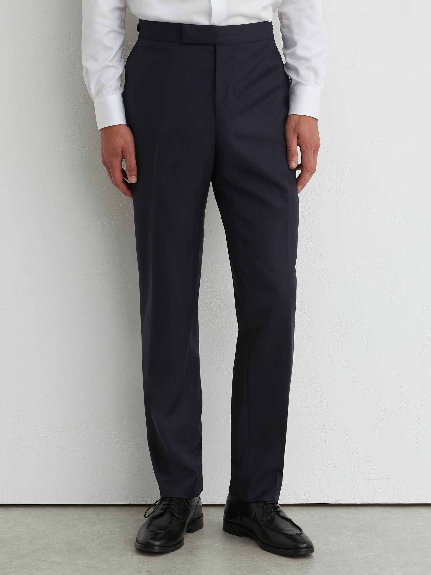 Wool Shadow-Stripe Classic-Fit Suit Trousers in Navy - Image 3 of 7
