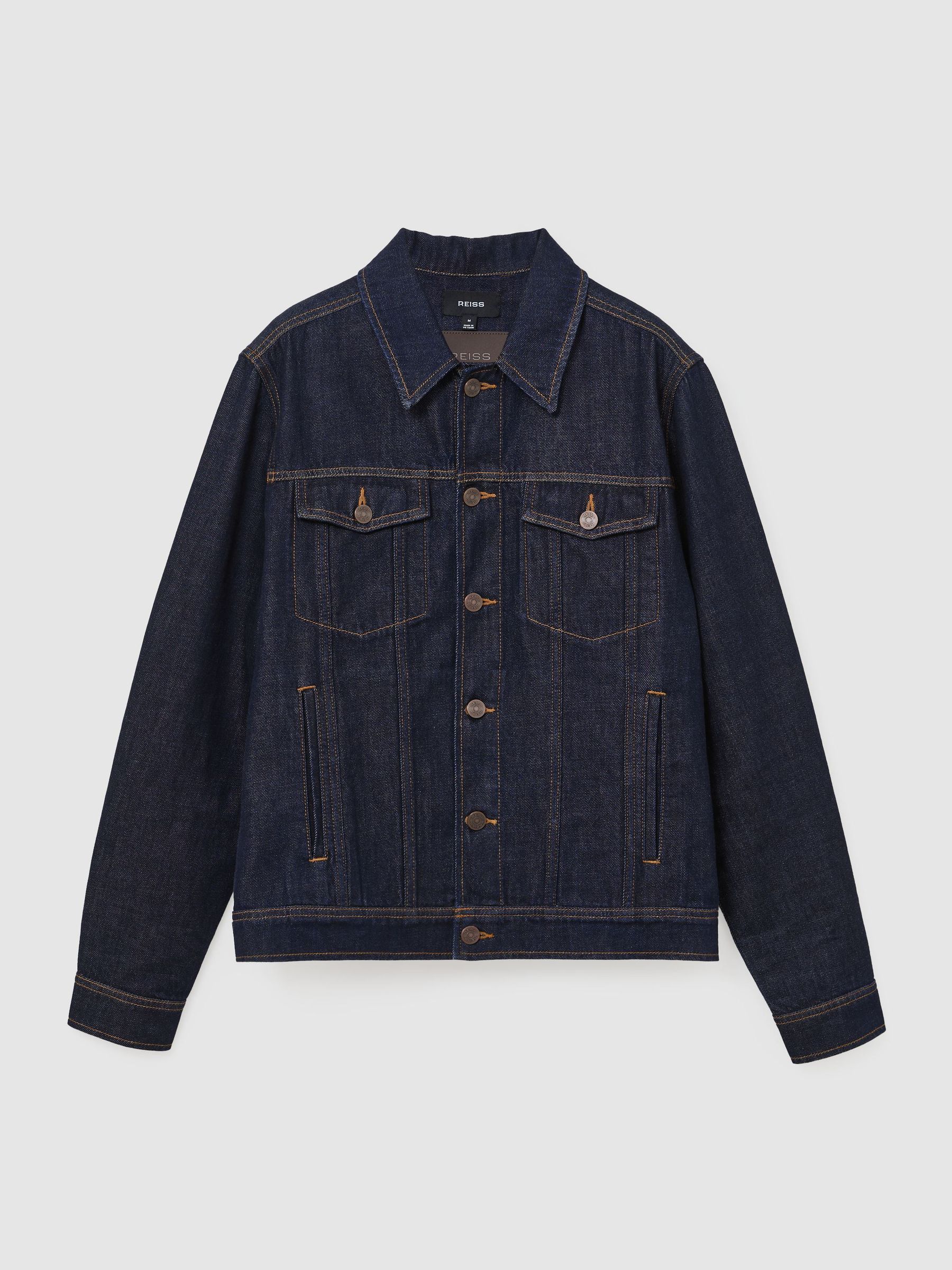 Veste en jean style camionneur indigo foncé - Image 2 de 7
