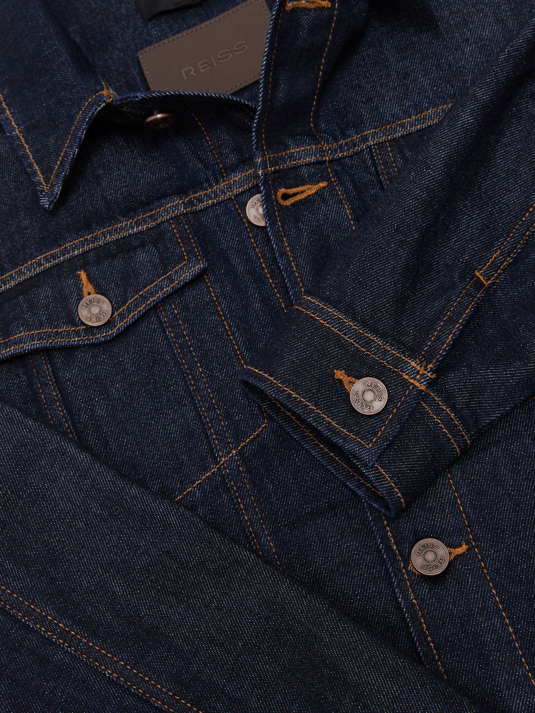 Veste en jean style camionneur indigo foncé - Image 7 de 7
