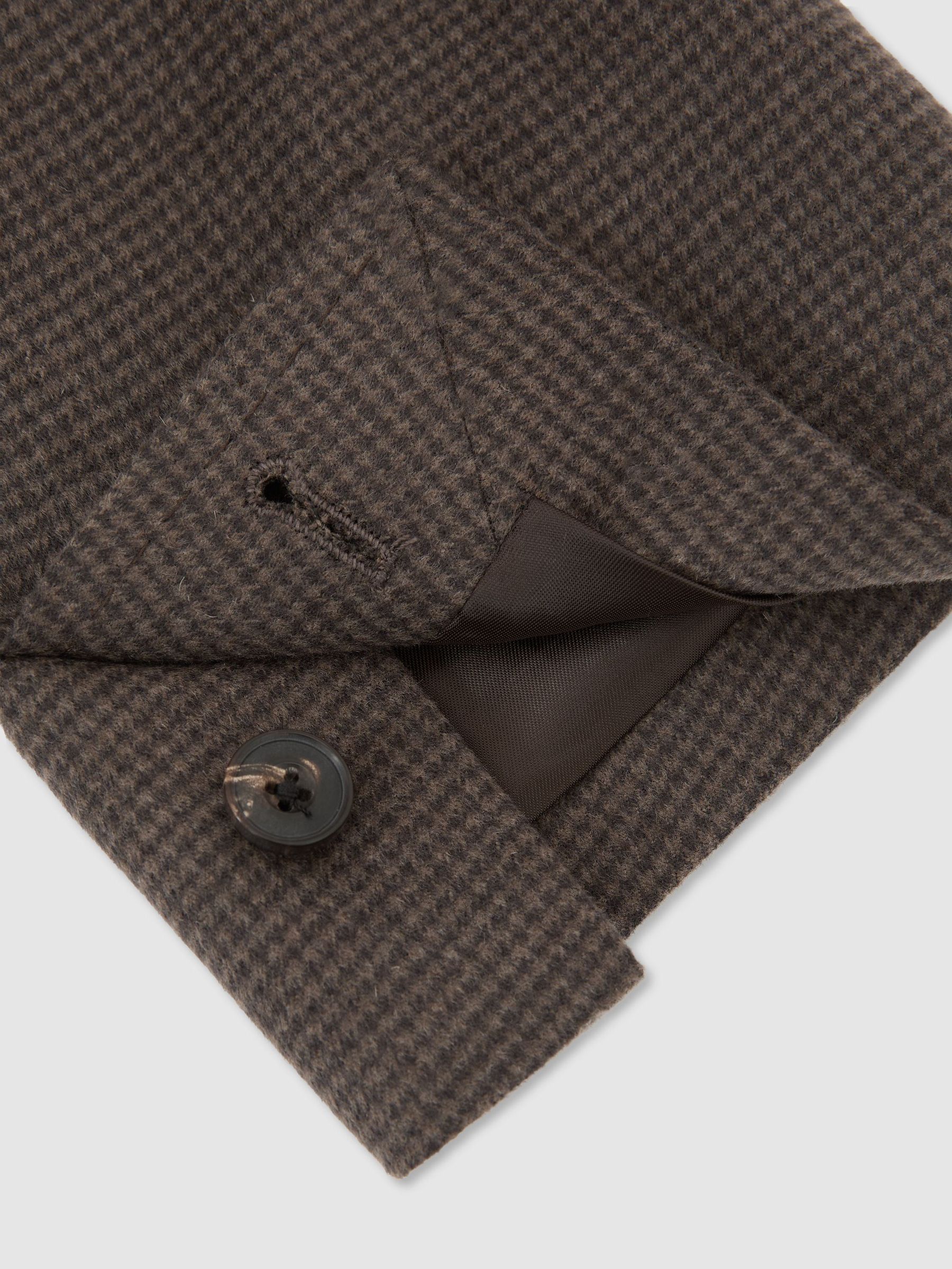 Check Single-Breasted Blazer with Gilet Insert Tailored-Fit in Brown - Image 10 of 12