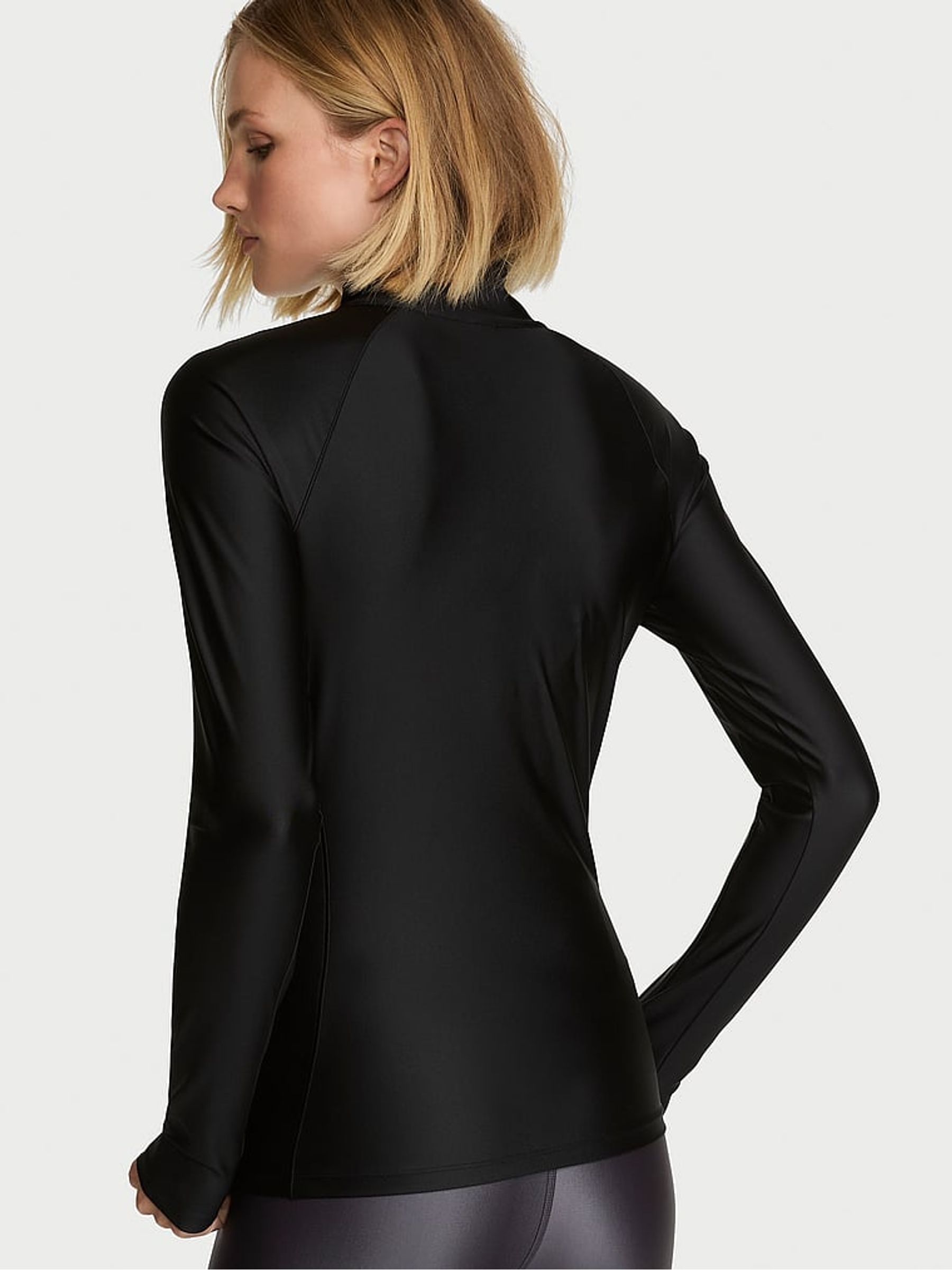 Black VSX GlossyTech™ Full Zip Jacket - Image 3 of 3 Black VSX GlossyTech™ Full Zip Jacket - Image 3 of 3