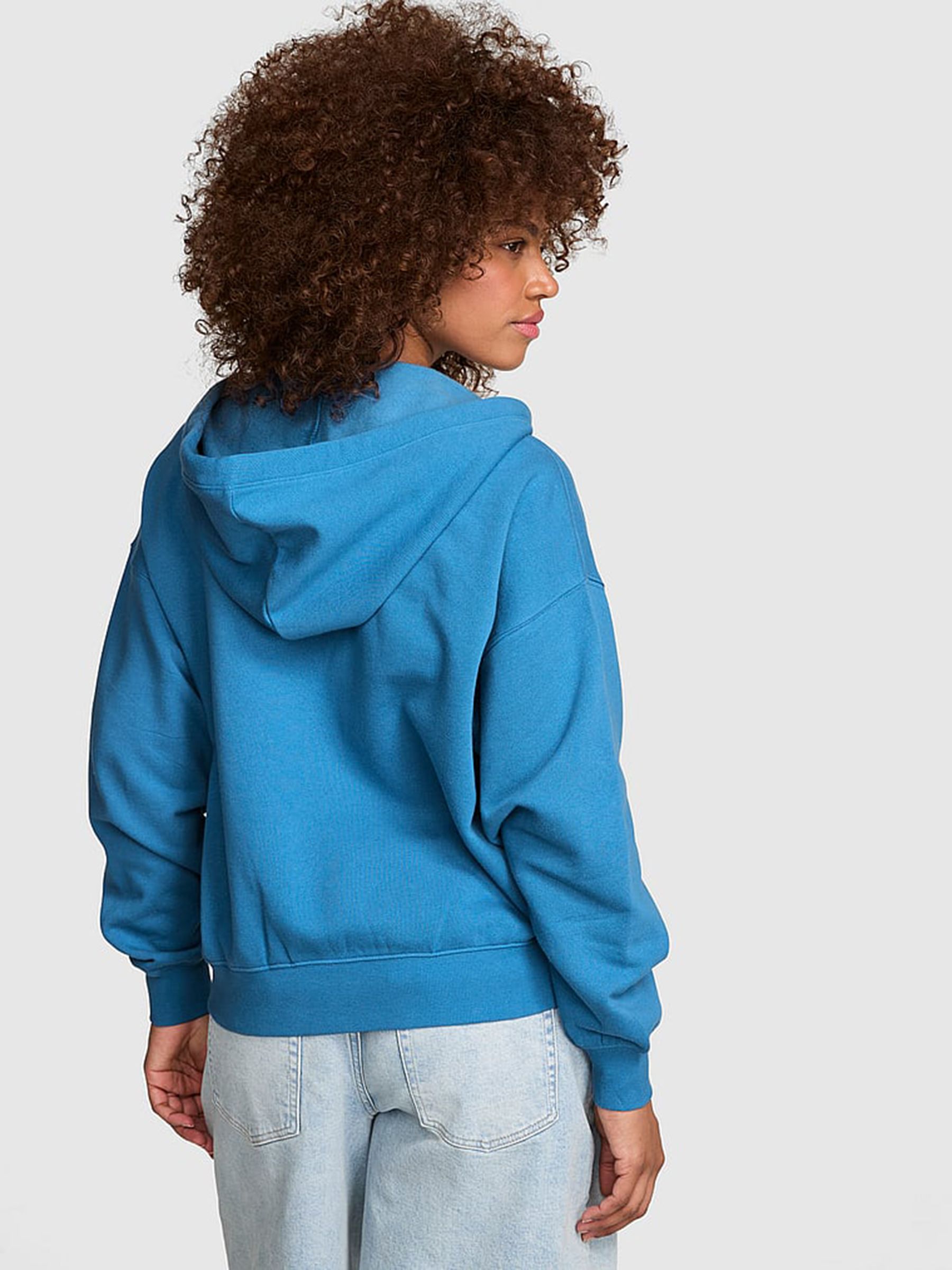 Varsity Blue Fleece Zip Up Hoodie - Image 3 of 3