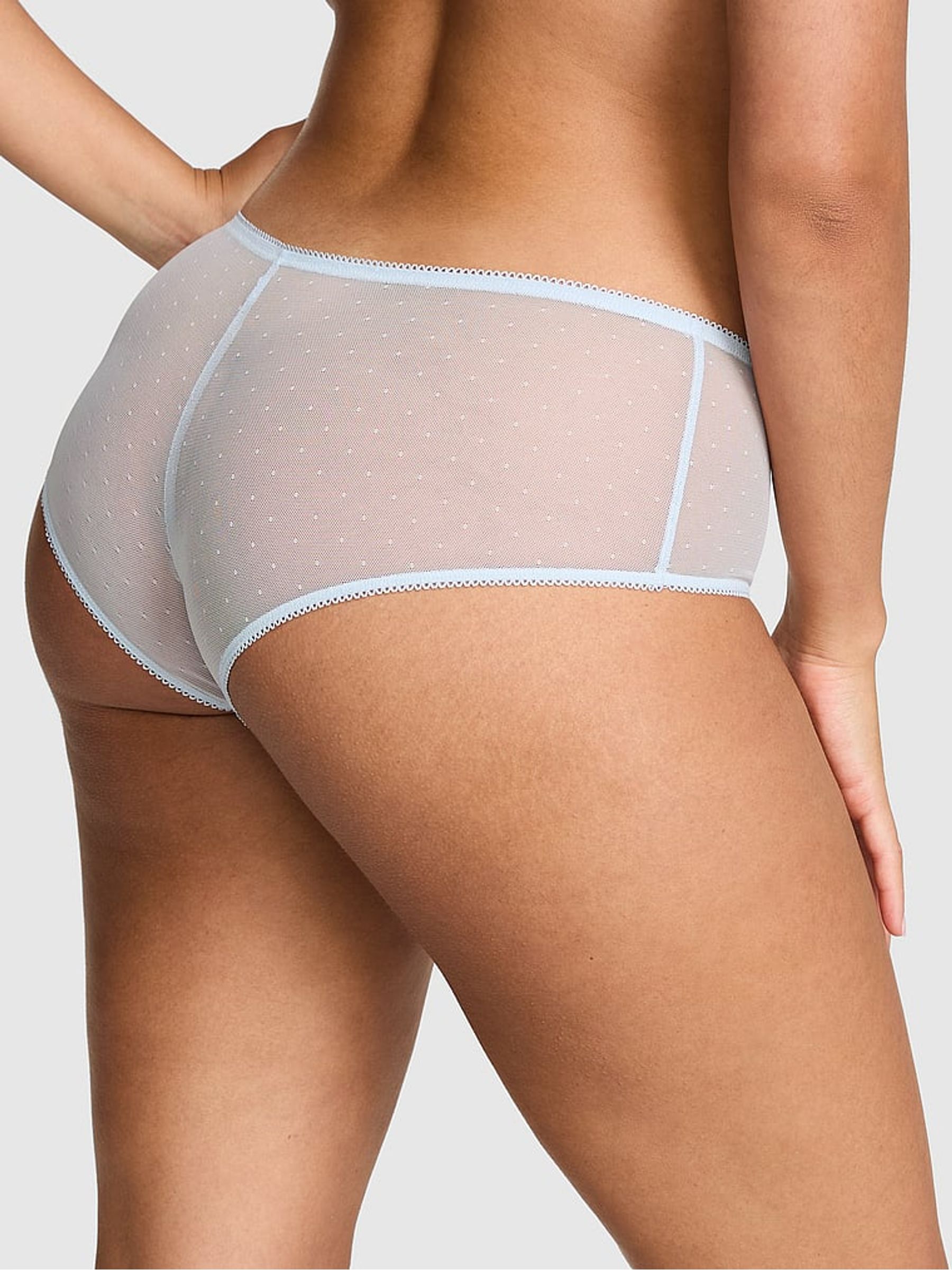 Light Blue Cheeky Snowflake Embroidery Knickers - Image 2 of 3 Light Blue Cheeky Snowflake Embroidery Knickers - Image 2 of 3