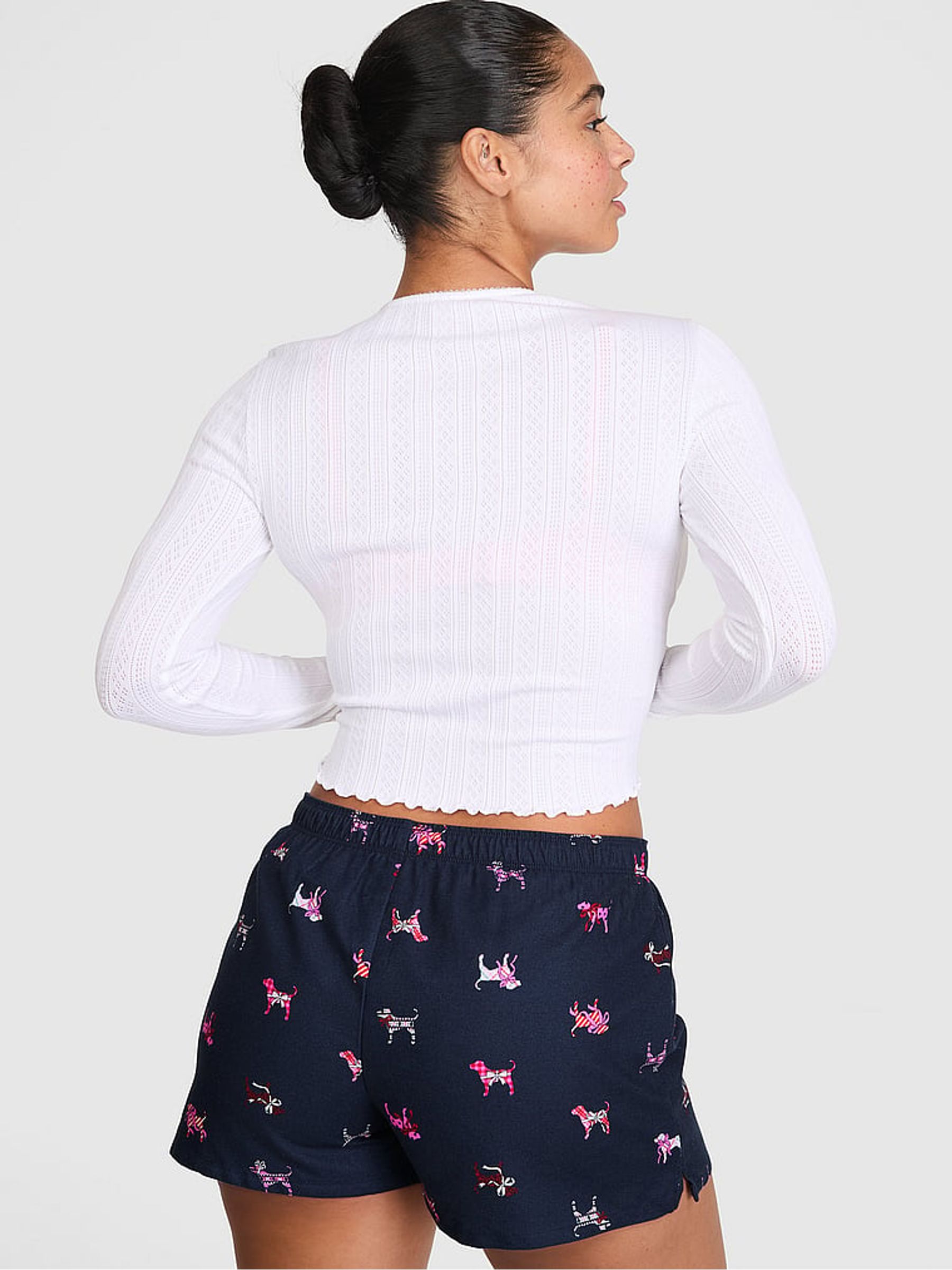 Navy Blue Dog Print Pyjamas Short Bottoms - Image 2 of 2