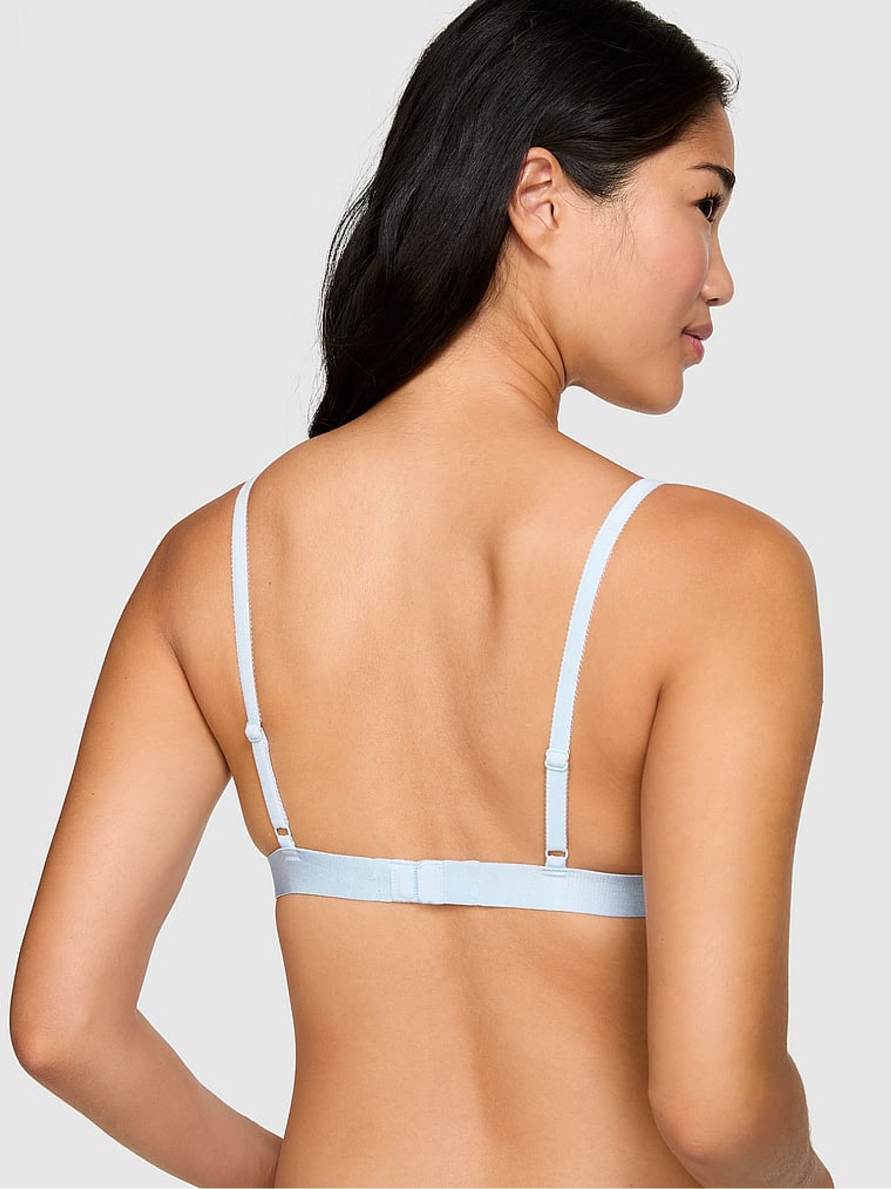 Light Blue Push Up Snowflake Embroidery Bralette - Image 2 of 2