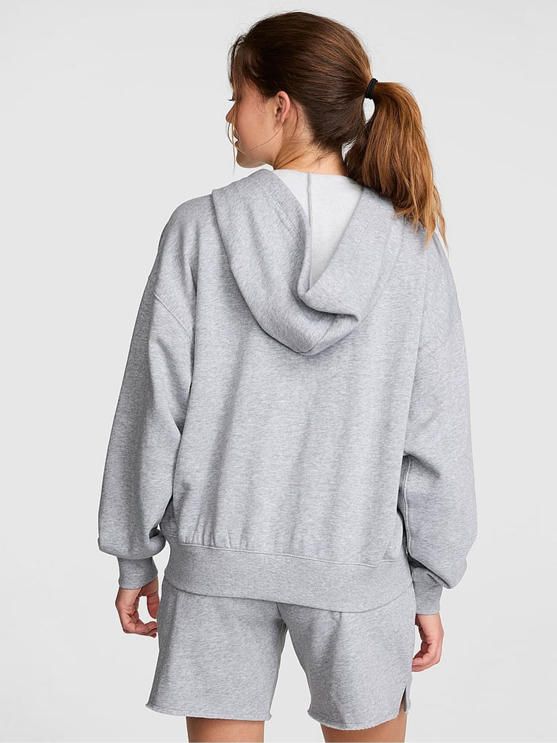 Medium Heather Grey Fleece Zip Up Hoodie - Image 2 of 2