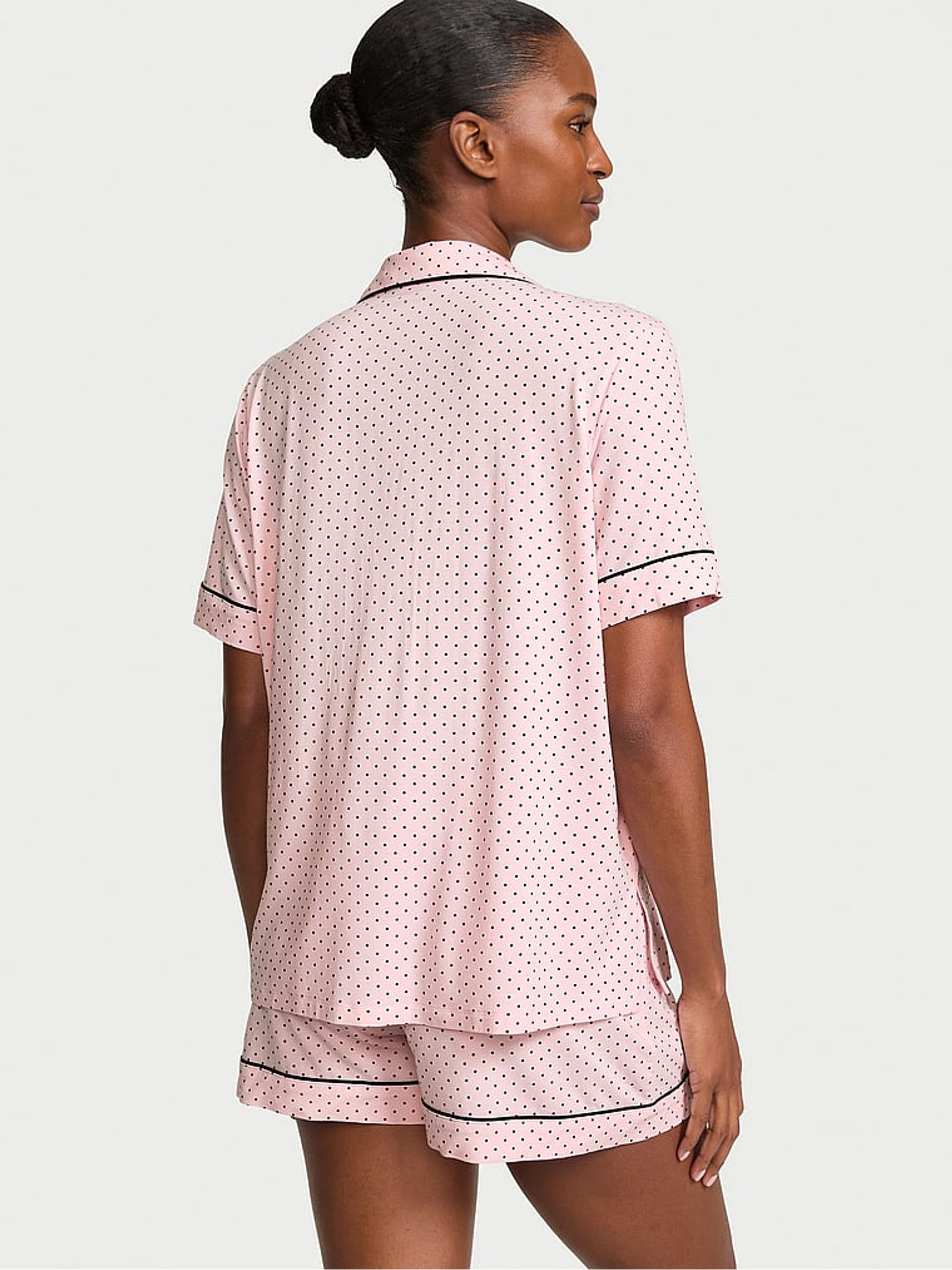 Angel Pink Polka Dot Modal Short Pyjamas Set - Image 2 of 3