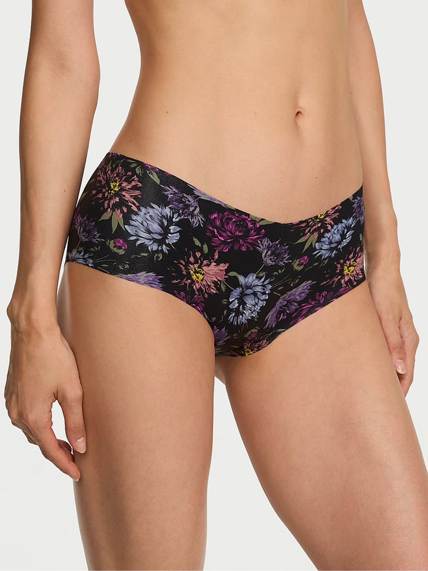 Black Floral Cheeky Knickers - Image 1 of 2