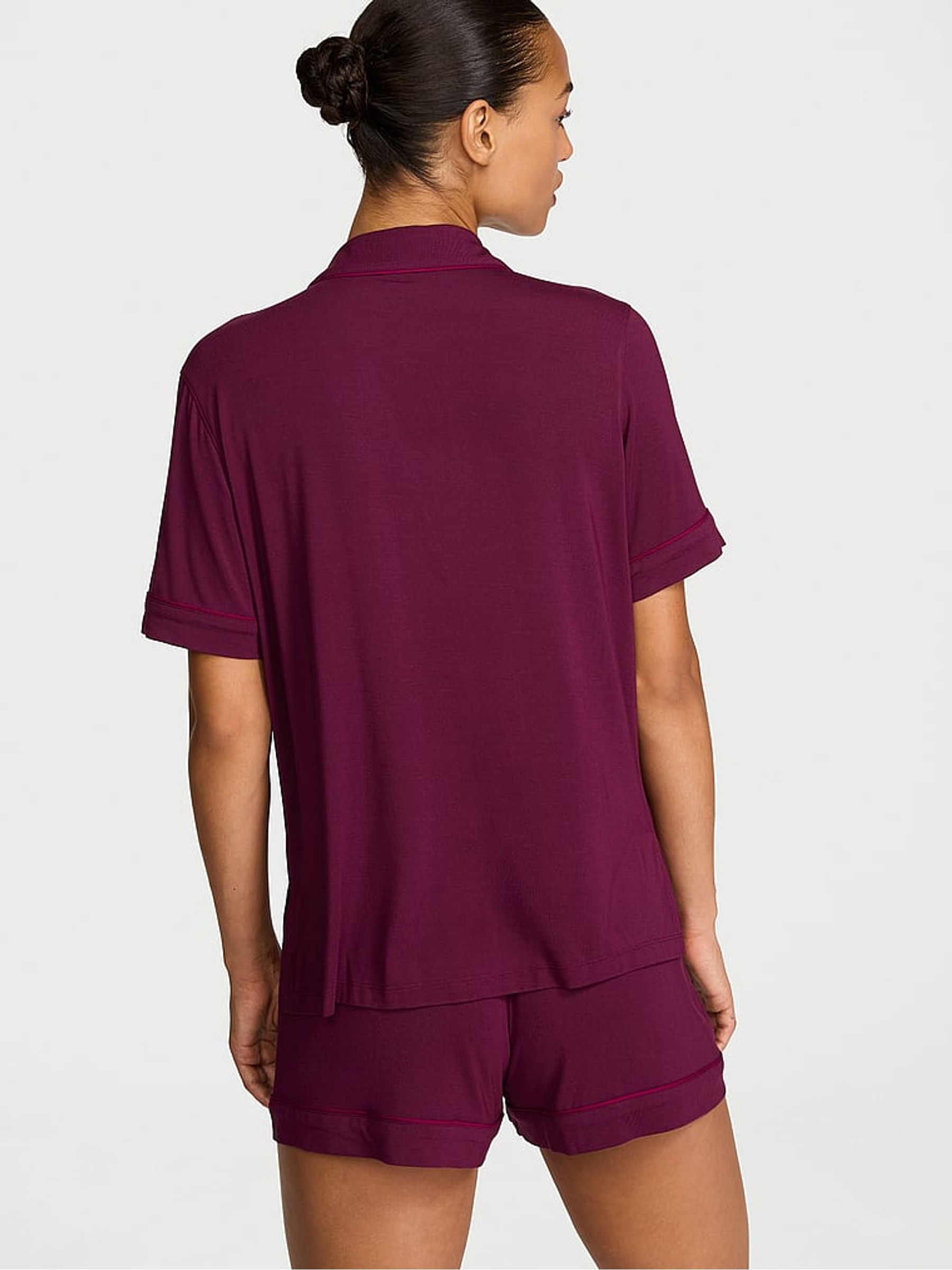 Kir Red Modal Short Pyjamas Set - Image 2 of 3