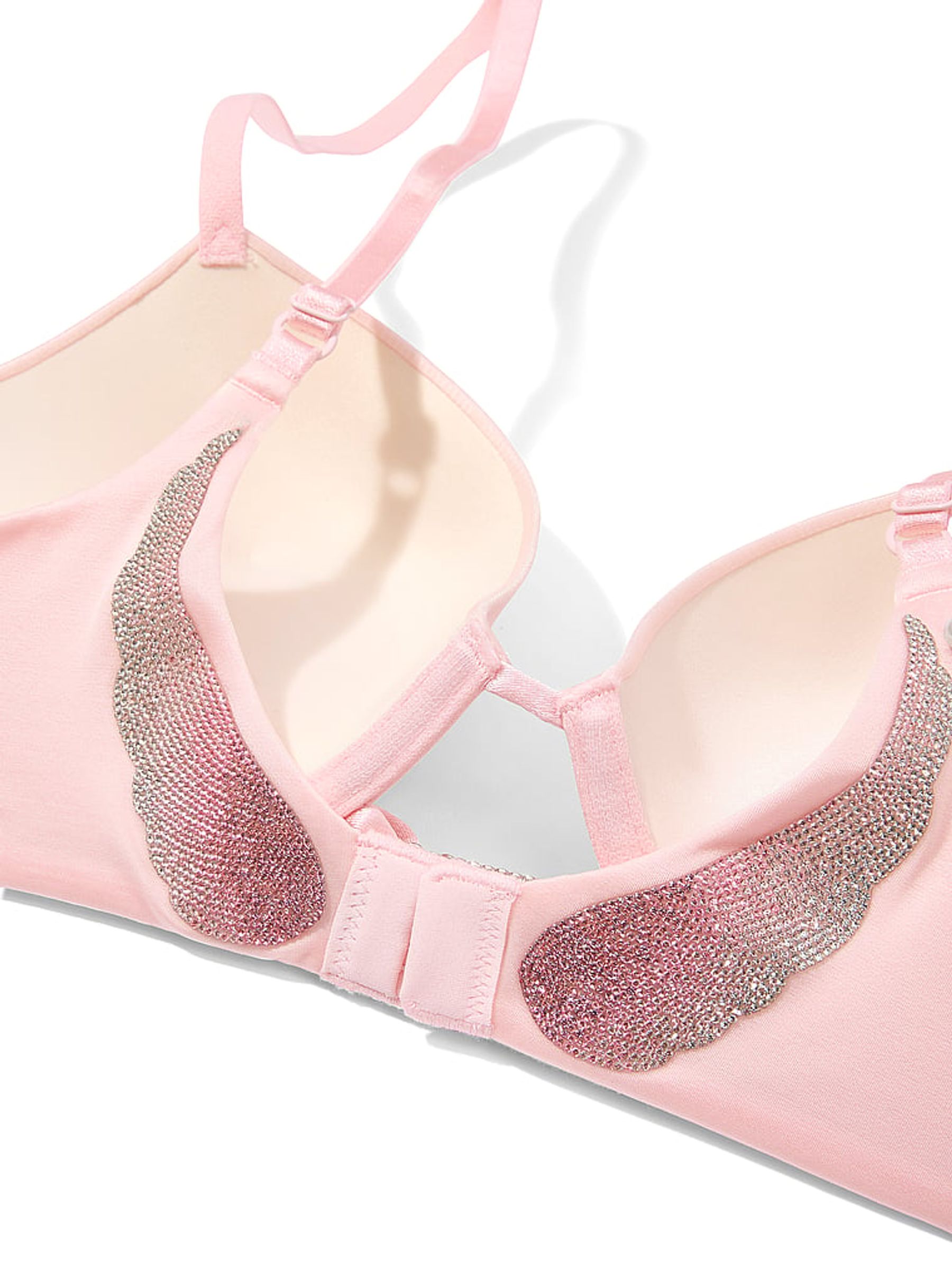 Pretty Blossom Pink Push Up Shine Strap Angel Bra - Image 4 of 4 Pretty Blossom Pink Push Up Shine Strap Angel Bra - Image 4 of 4