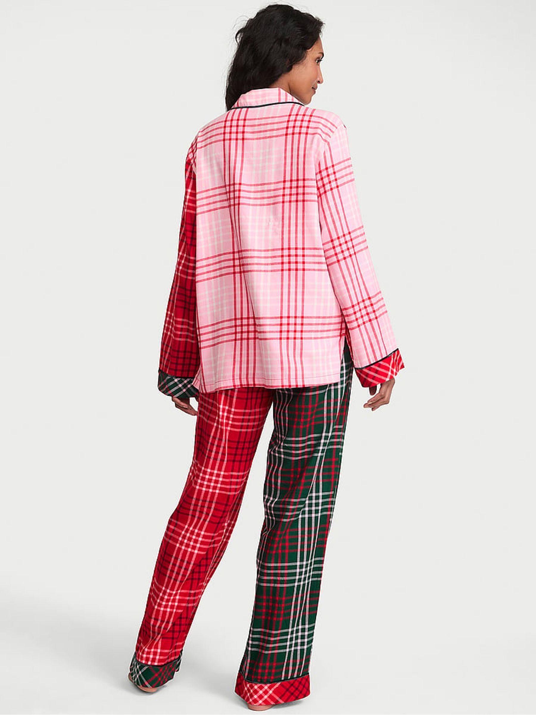 Red/Pink/Green Tartan CosyFlannel™ Long Pyjama Set - Image 2 of 3