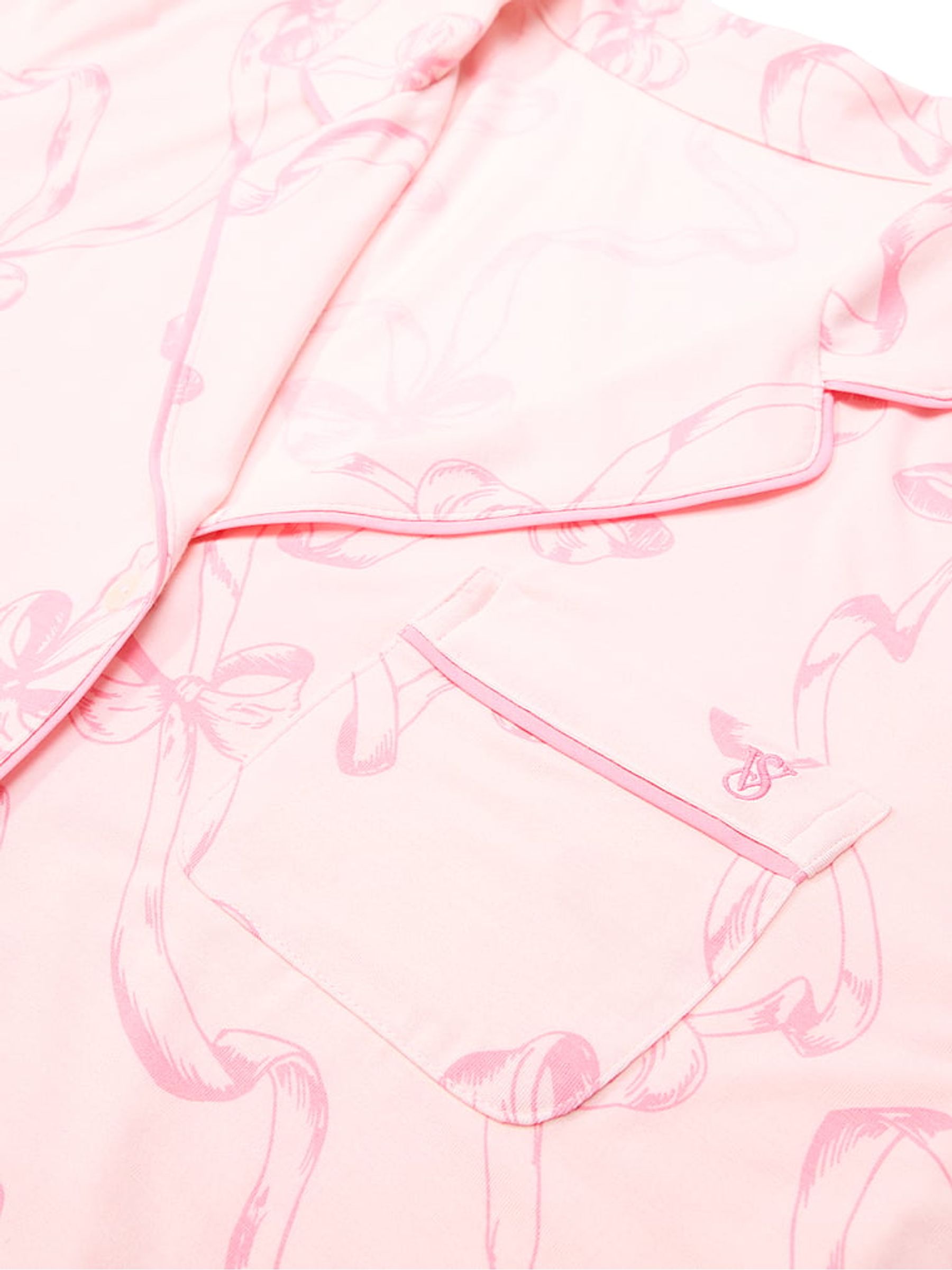 Angel Pink Bows Modal Long Pyjamas Set - Image 4 of 5