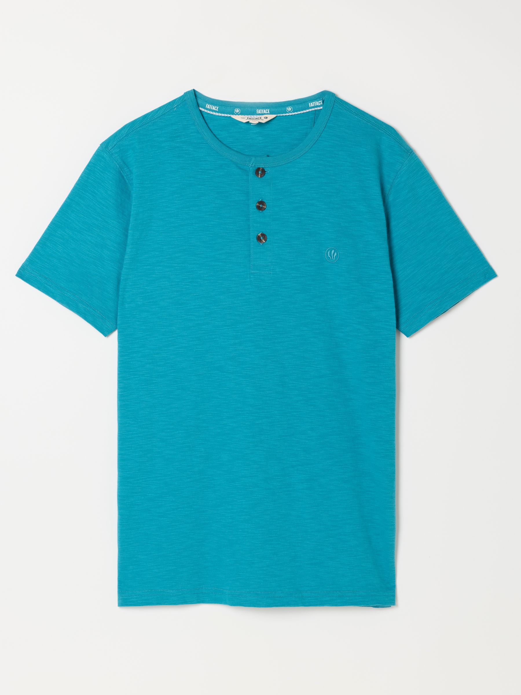 Turquoise Blue Short Sleeve Woodside Henley - Image 6 of 6