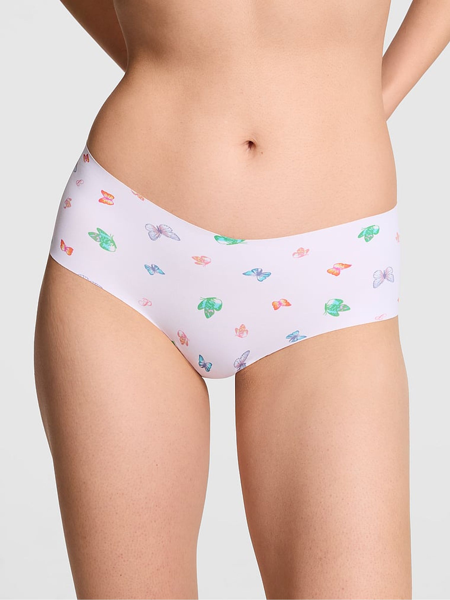 White Butterfly Print Cheeky No Show Knickers - Image 1 of 2