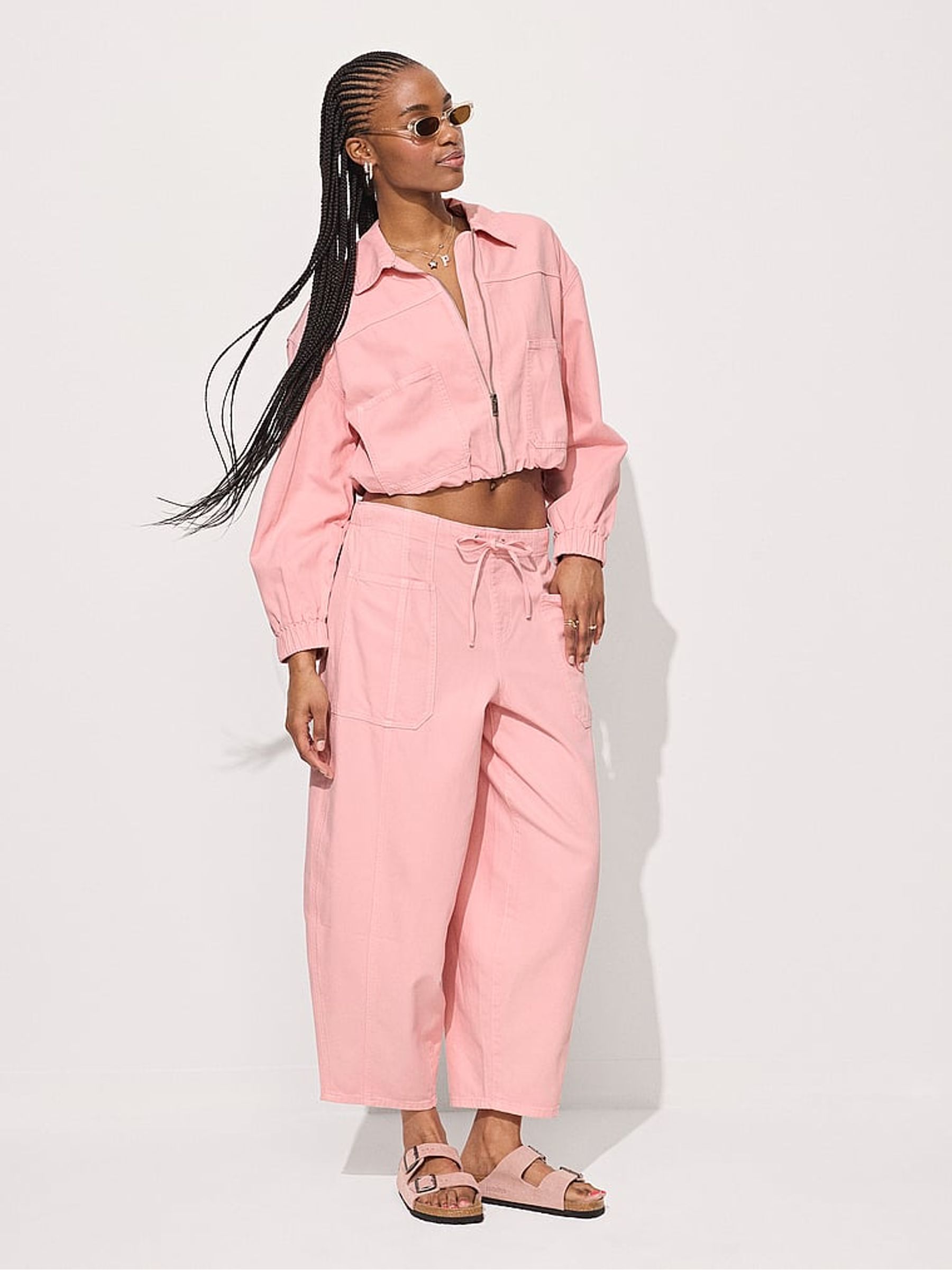 Dollhouse Pink Utility Trousers - Image 1 of 3 Dollhouse Pink Utility Trousers - Image 1 of 3