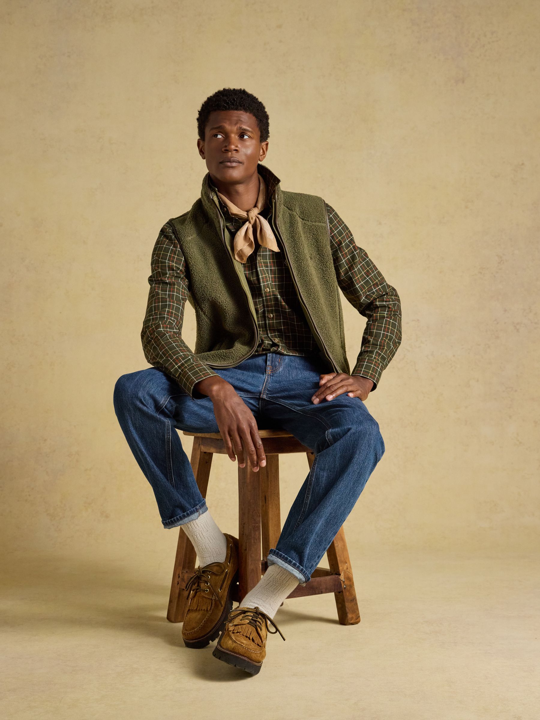 Green Heritage Borg Fleece Gilet - Image 4 of 11