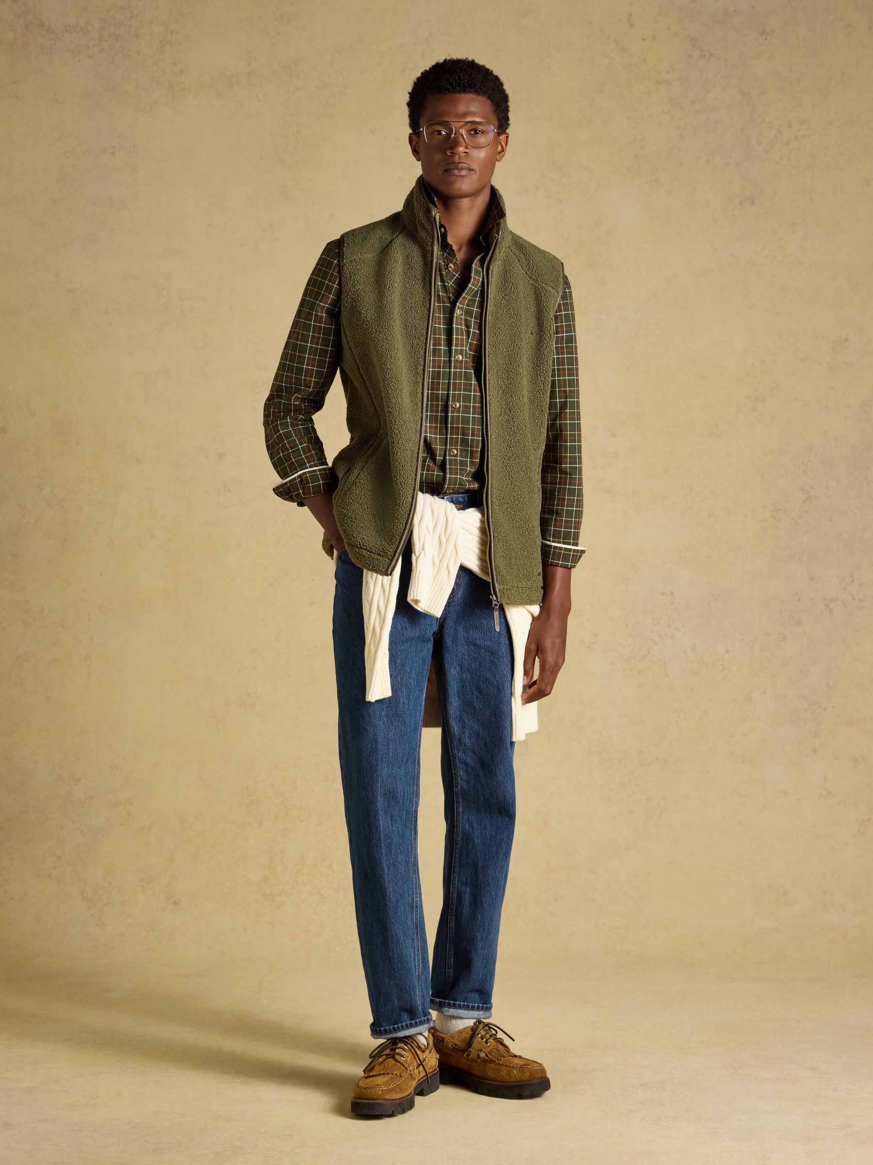 Green Heritage Borg Fleece Gilet - Image 7 of 11