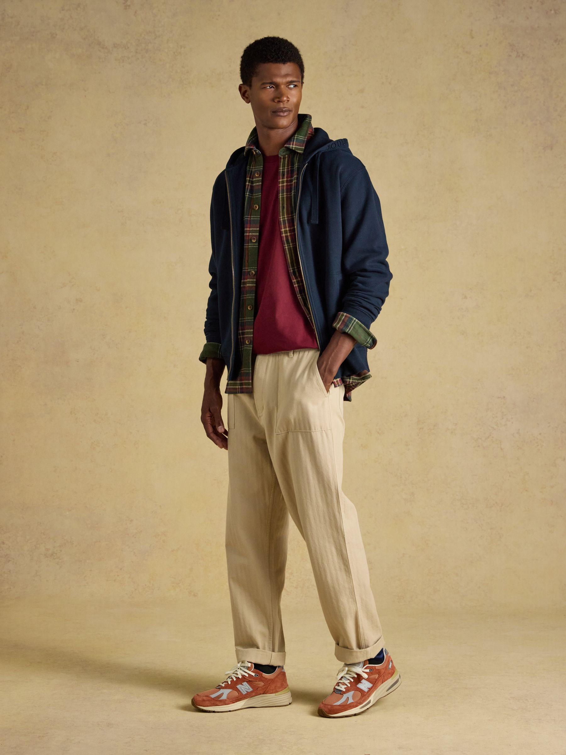 Navy Zip Through Hoodie - Image 4 of 7