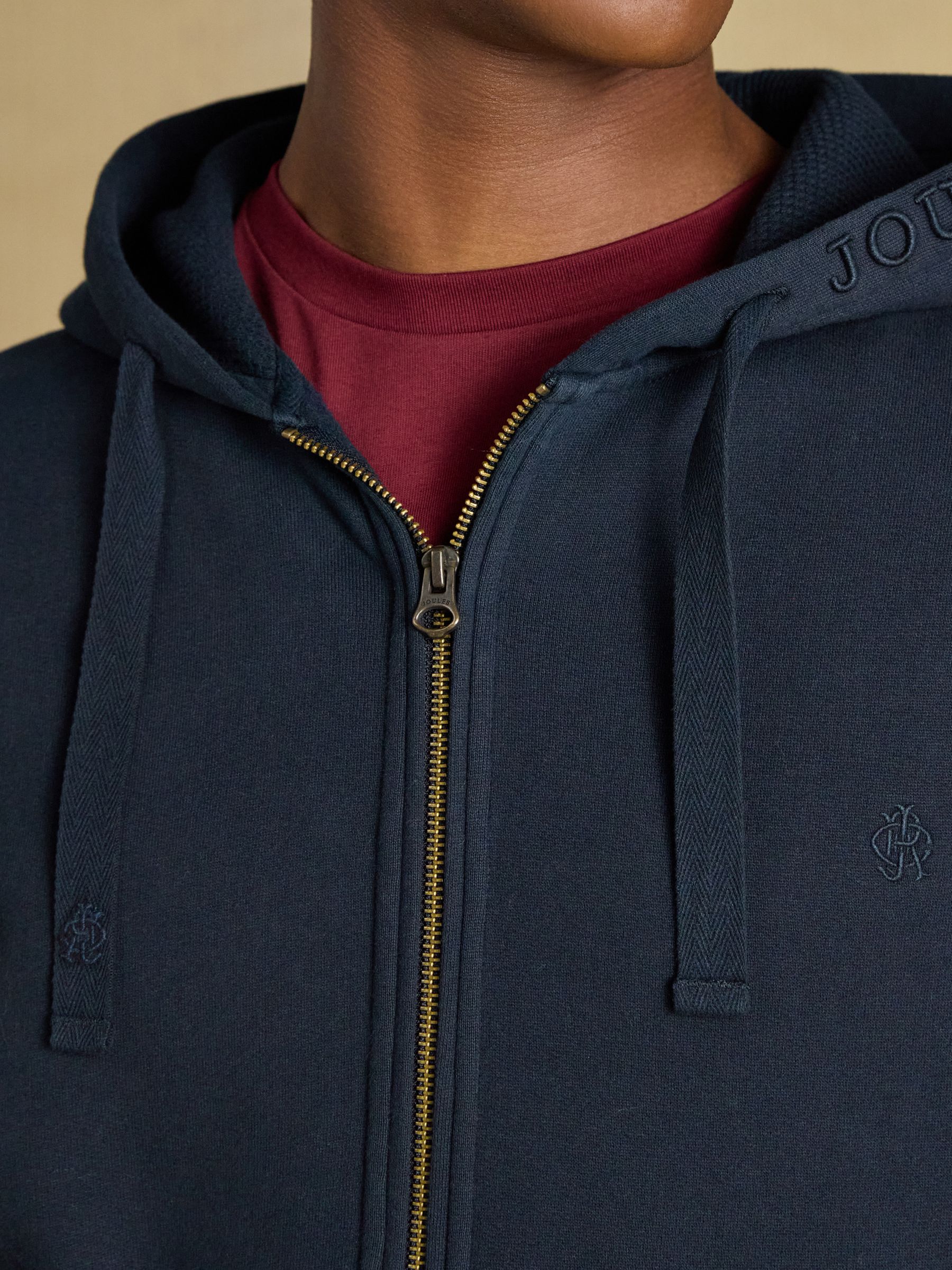 Navy Zip Through Hoodie - Image 5 of 7