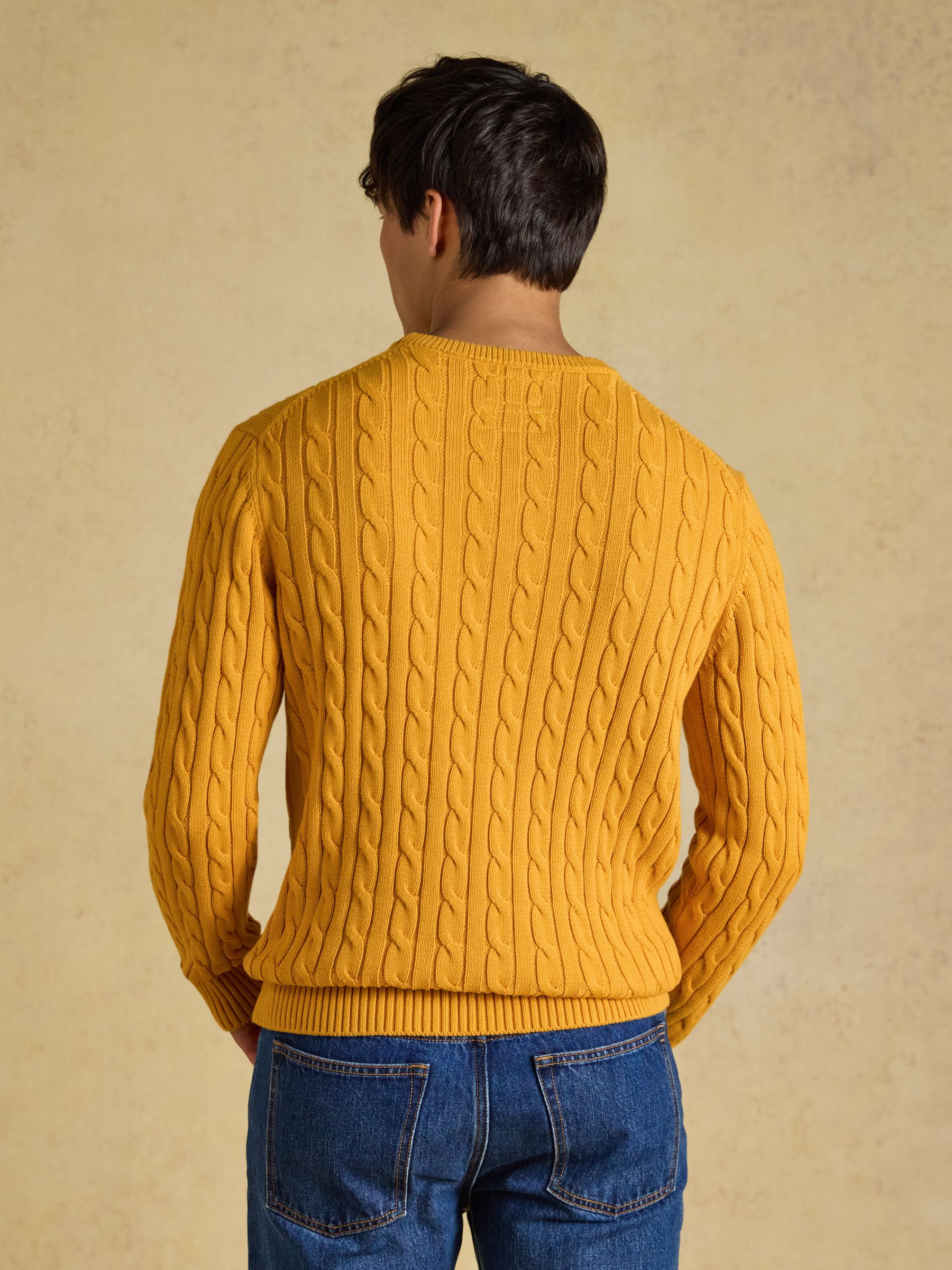 Yellow Cable Crew Jumper - Image 2 of 8
