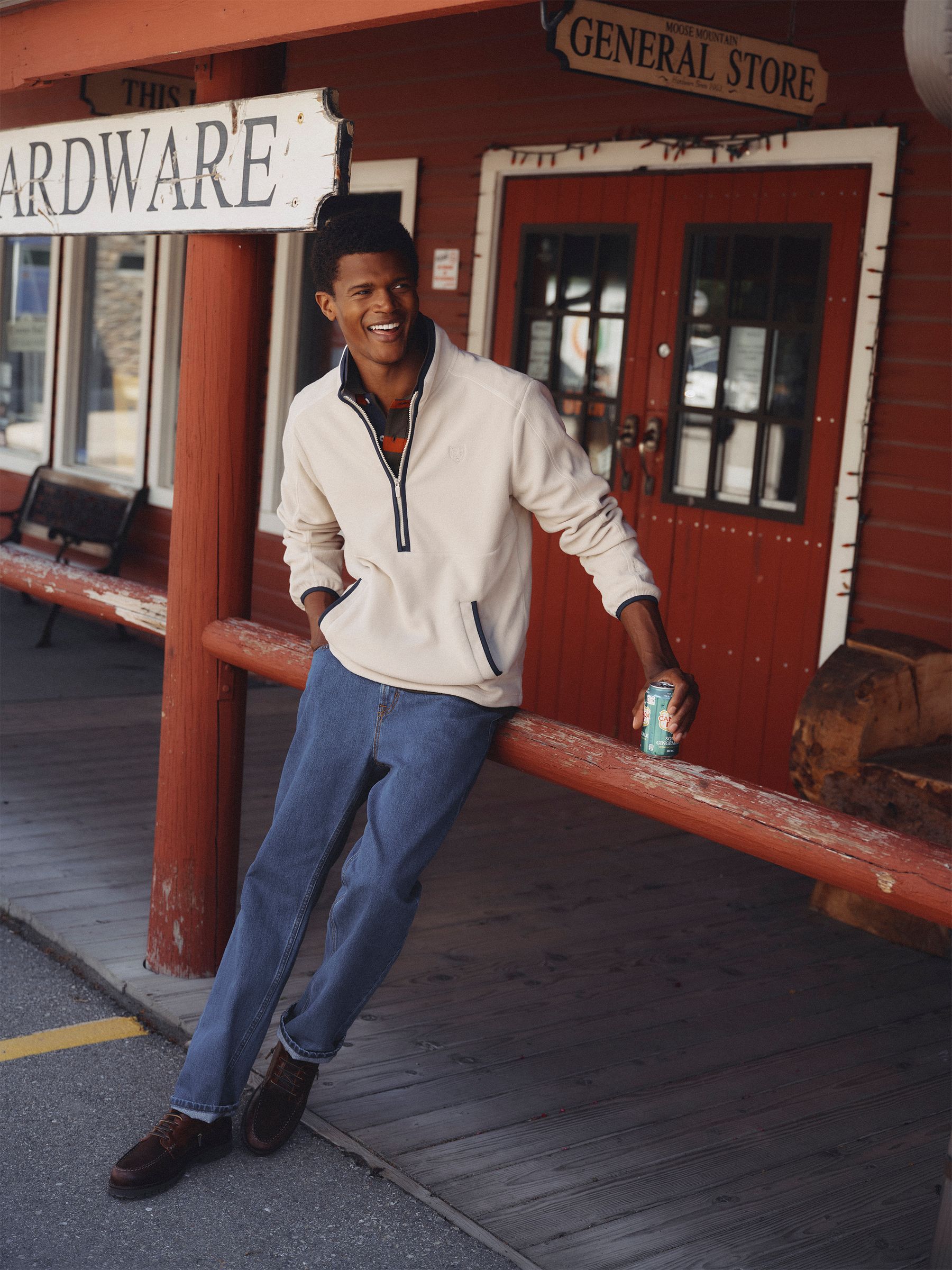 Cream Lightweight Half Zip Fleece - Image 2 of 10