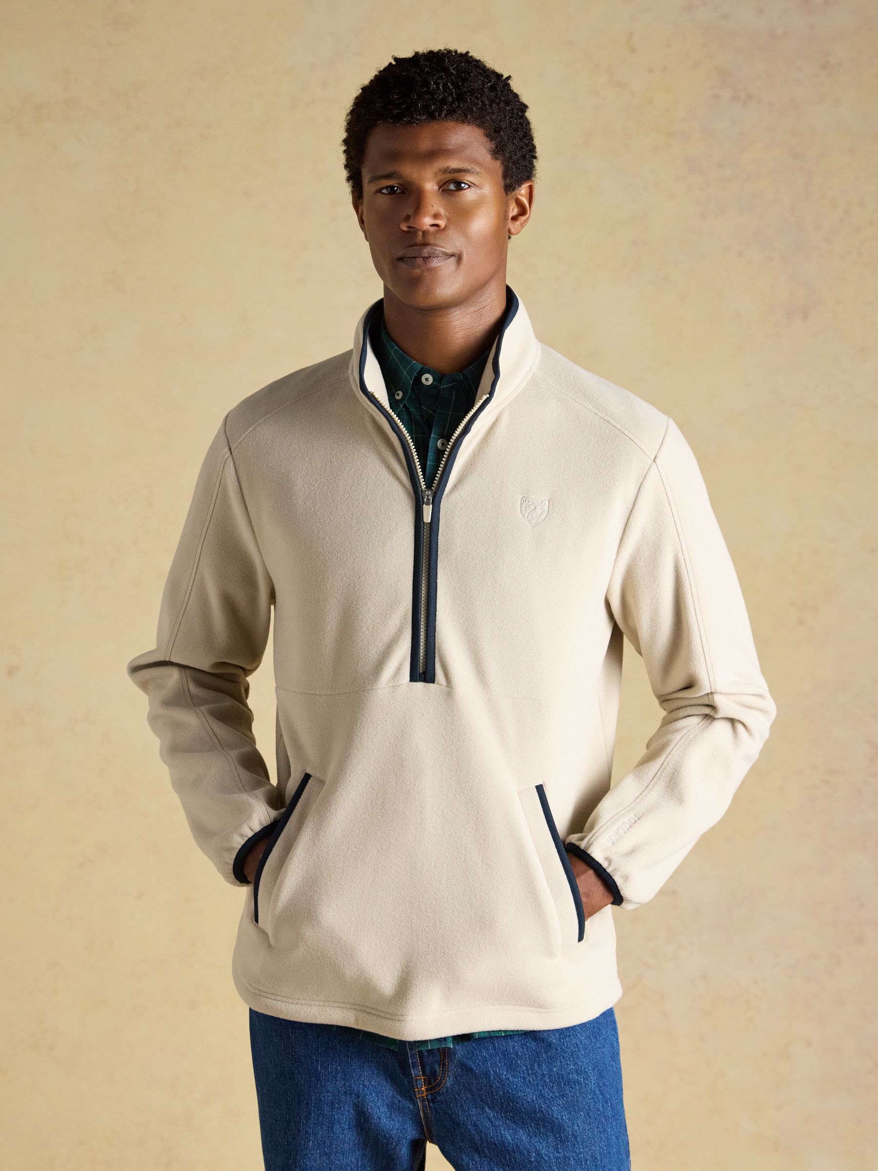 Cream Lightweight Half Zip Fleece - Image 3 of 10