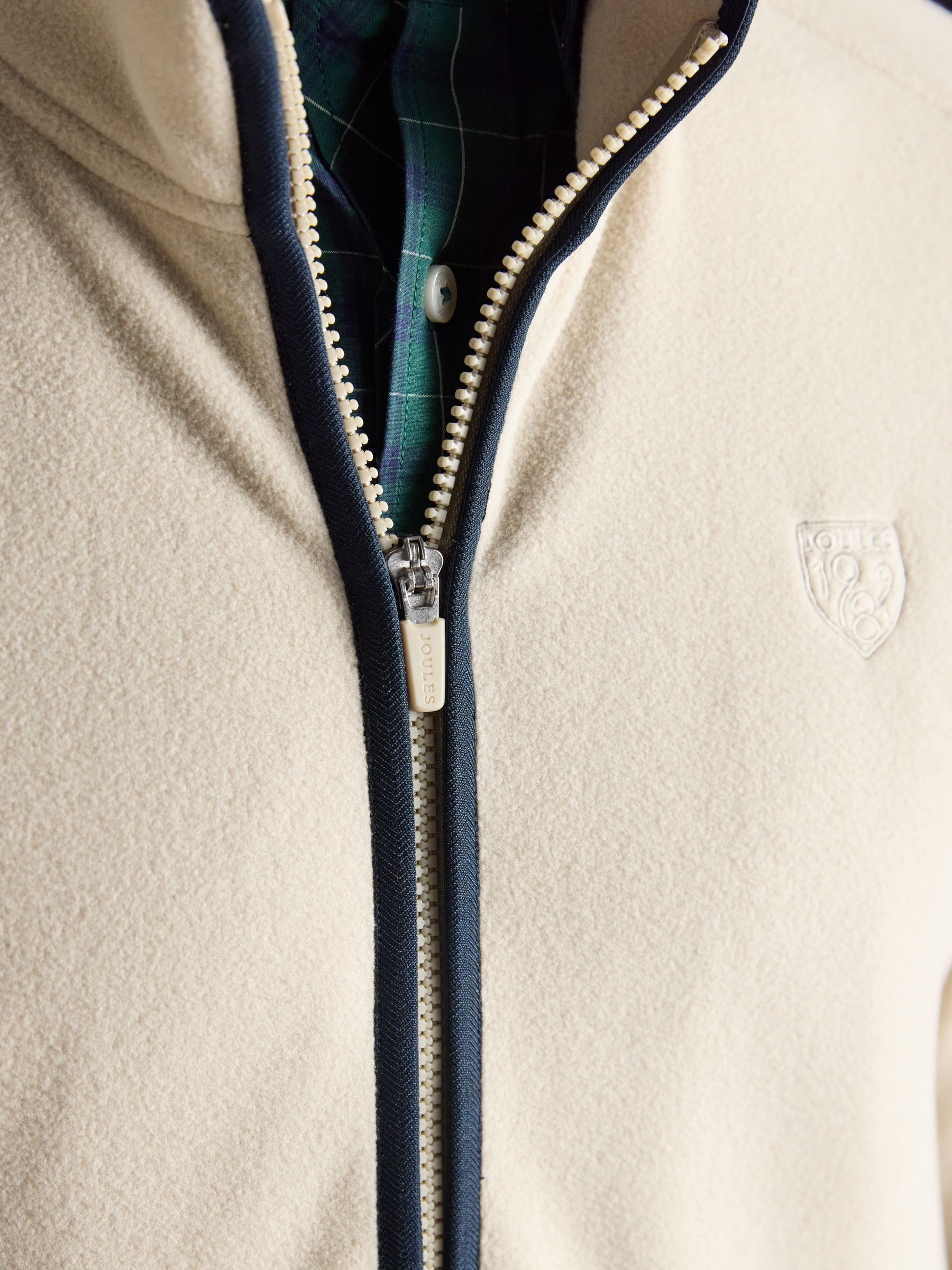 Cream Lightweight Half Zip Fleece - Image 6 of 10