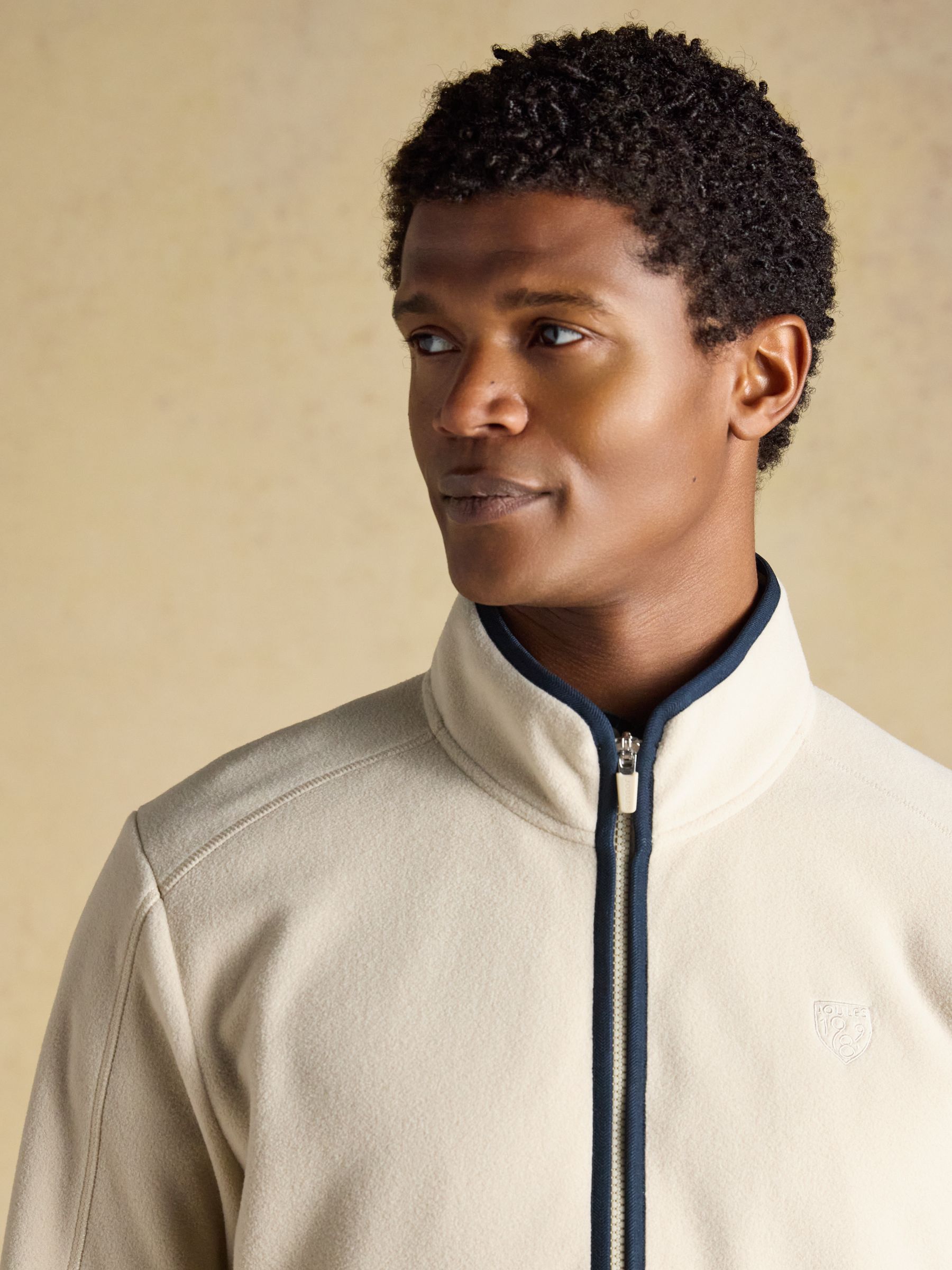 Cream Lightweight Half Zip Fleece - Image 7 of 10