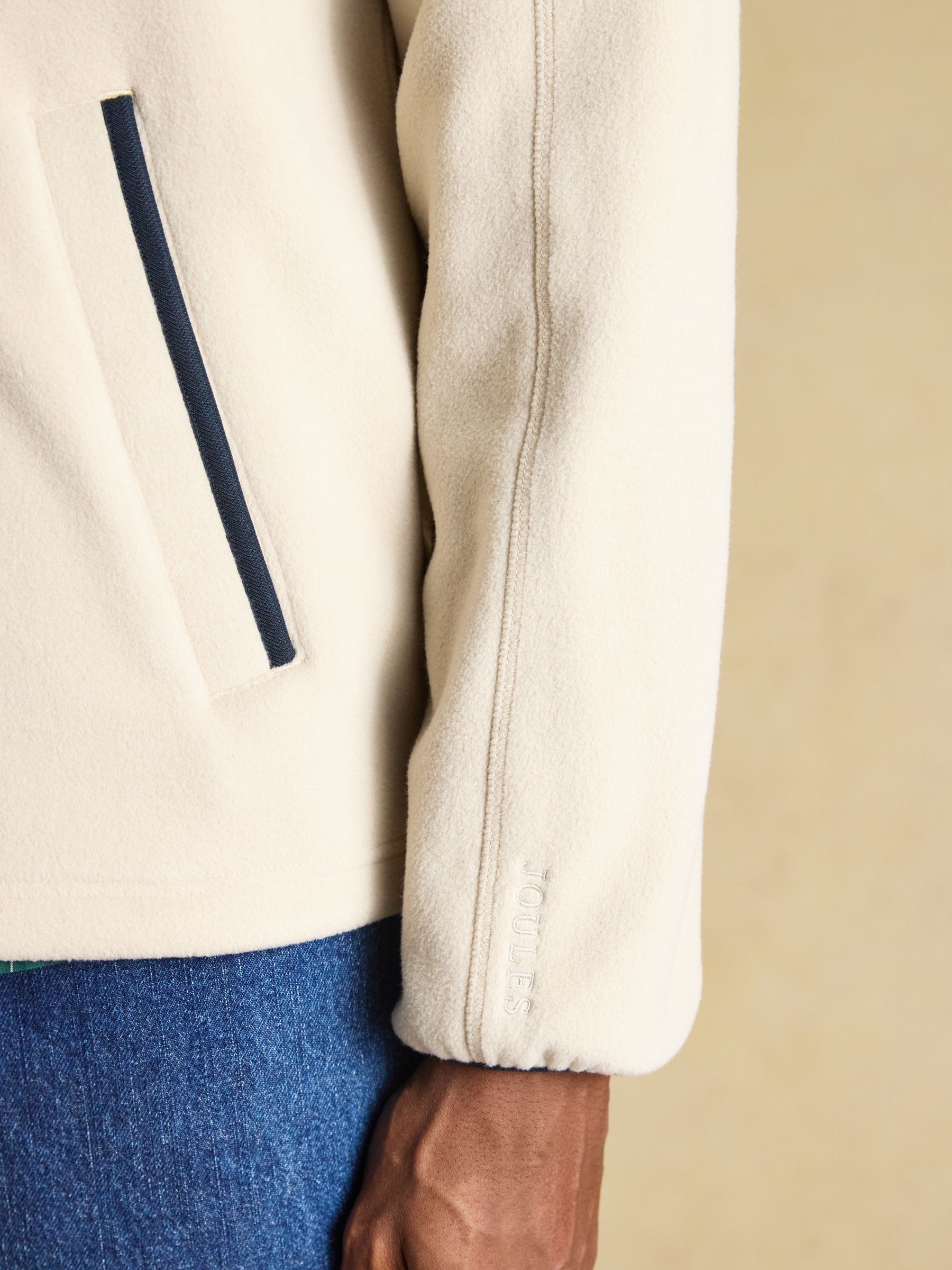 Cream Lightweight Half Zip Fleece - Image 8 of 10
