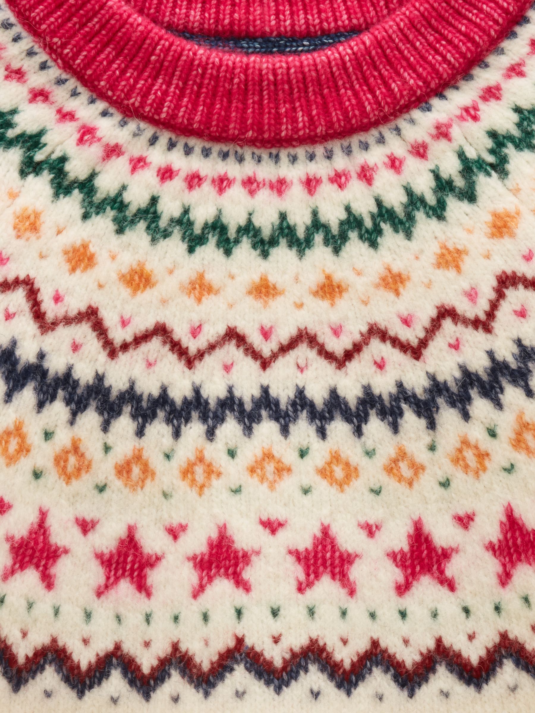 Girls' Stardust Cream Fair Isle Jumper - Image 3 of 3