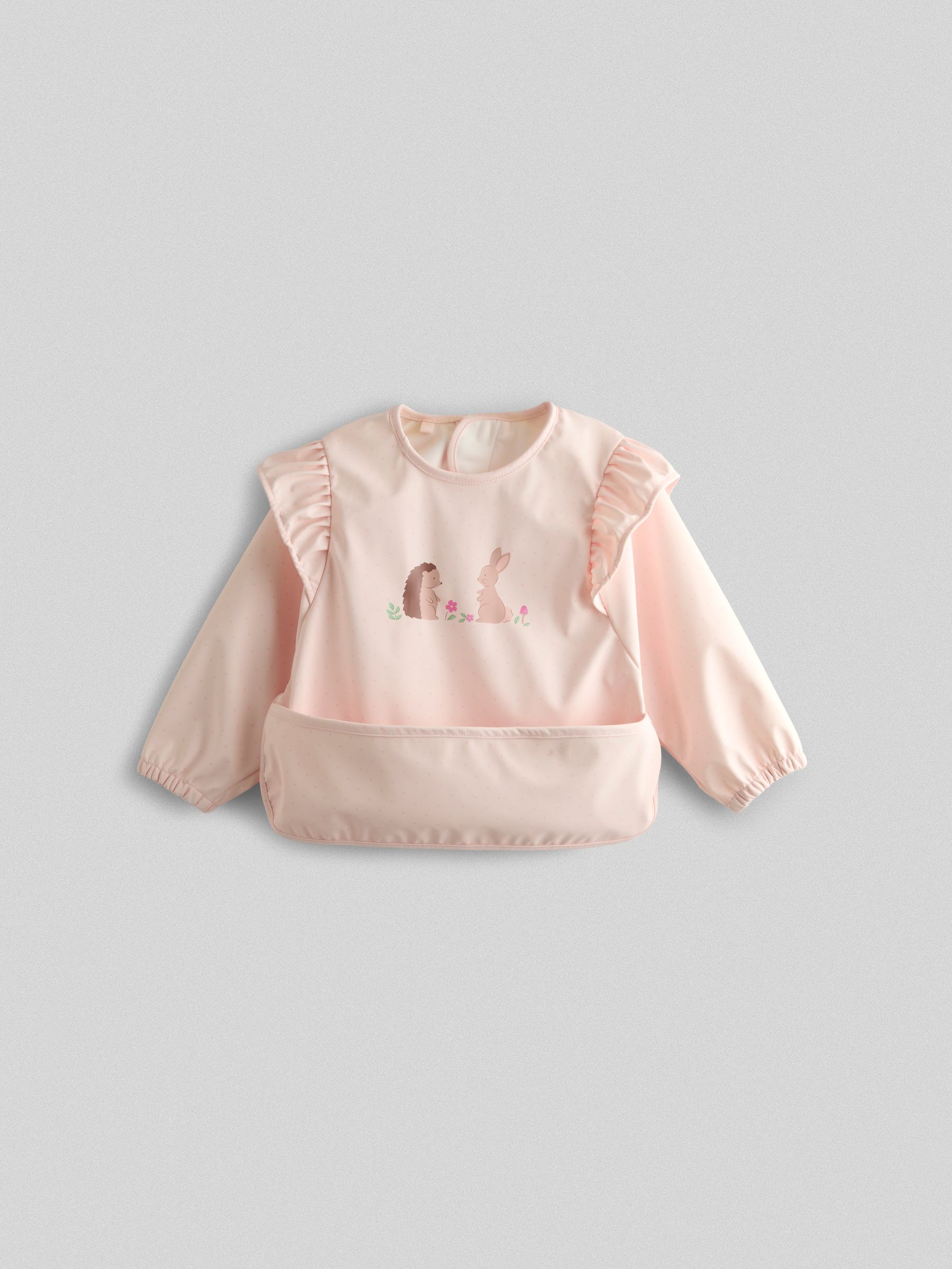 Pink Woodland Frill Sleeved Bib - Image 3 of 5