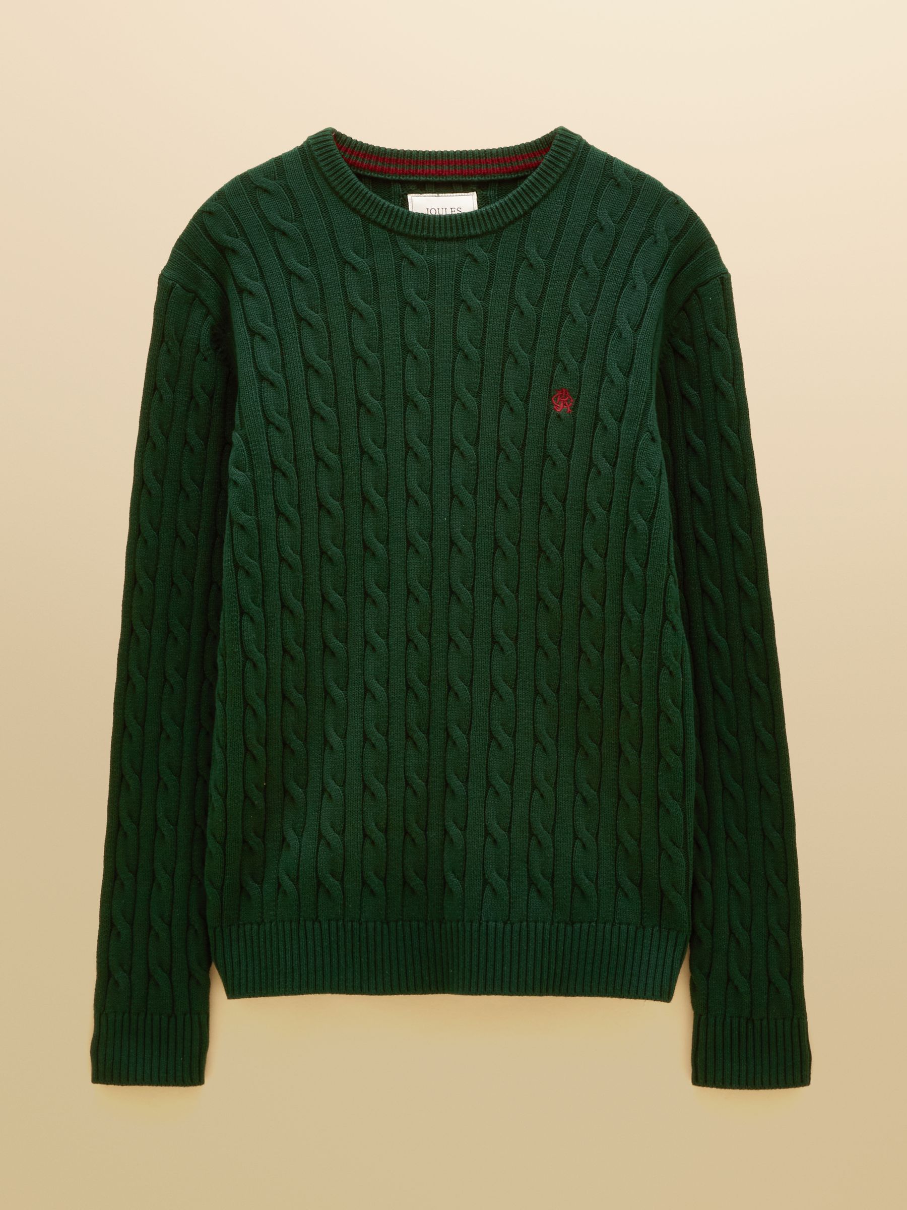 Green Cable Crew Jumper - Image 7 of 7 Green Cable Crew Jumper - Image 7 of 7