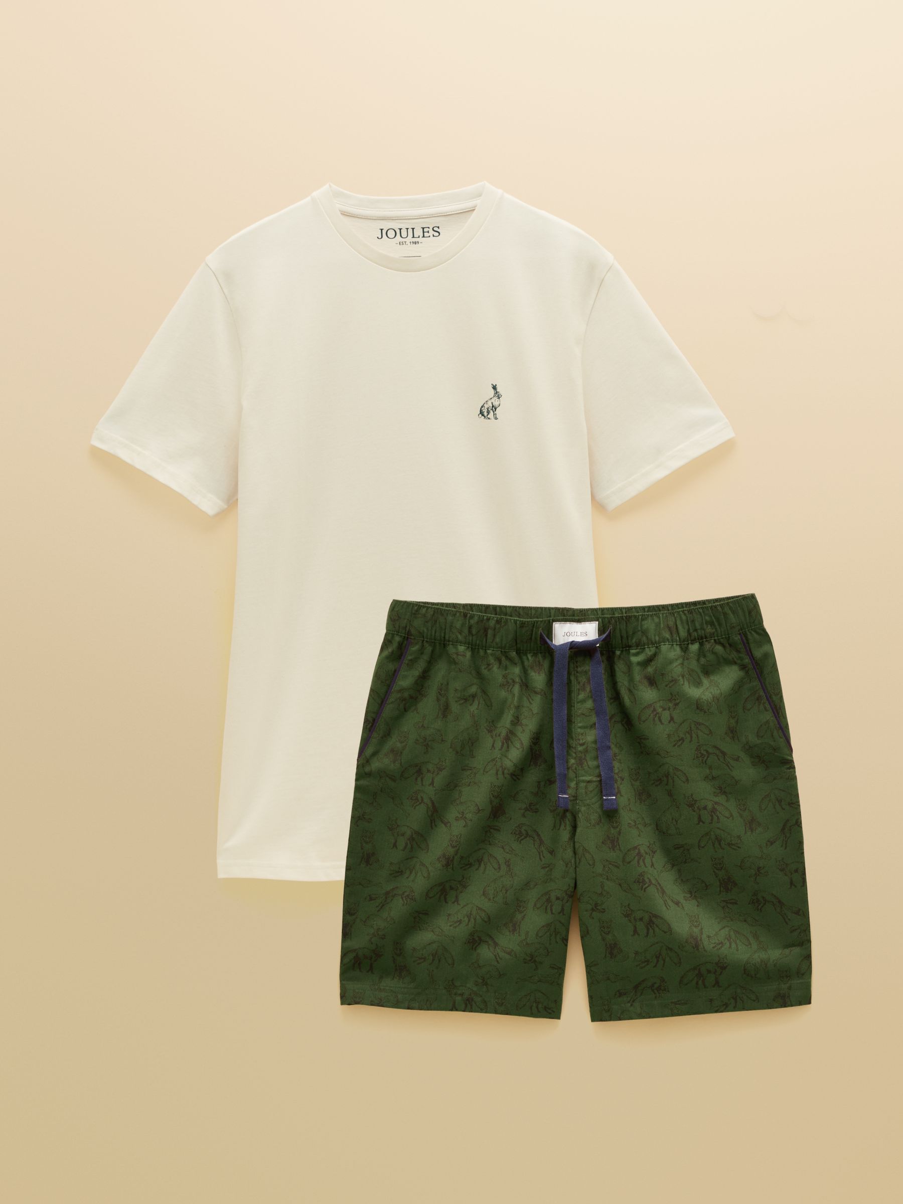 Dozer Green & Ecru Short Pyjama Set - Image 13 of 13