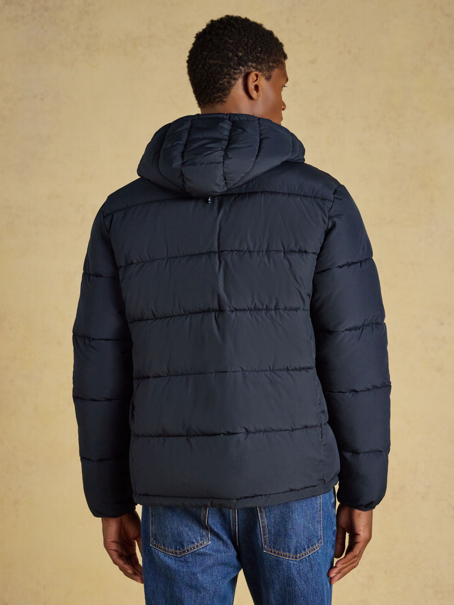 Croft Navy Heavyweight Padded Coat - Image 2 of 10