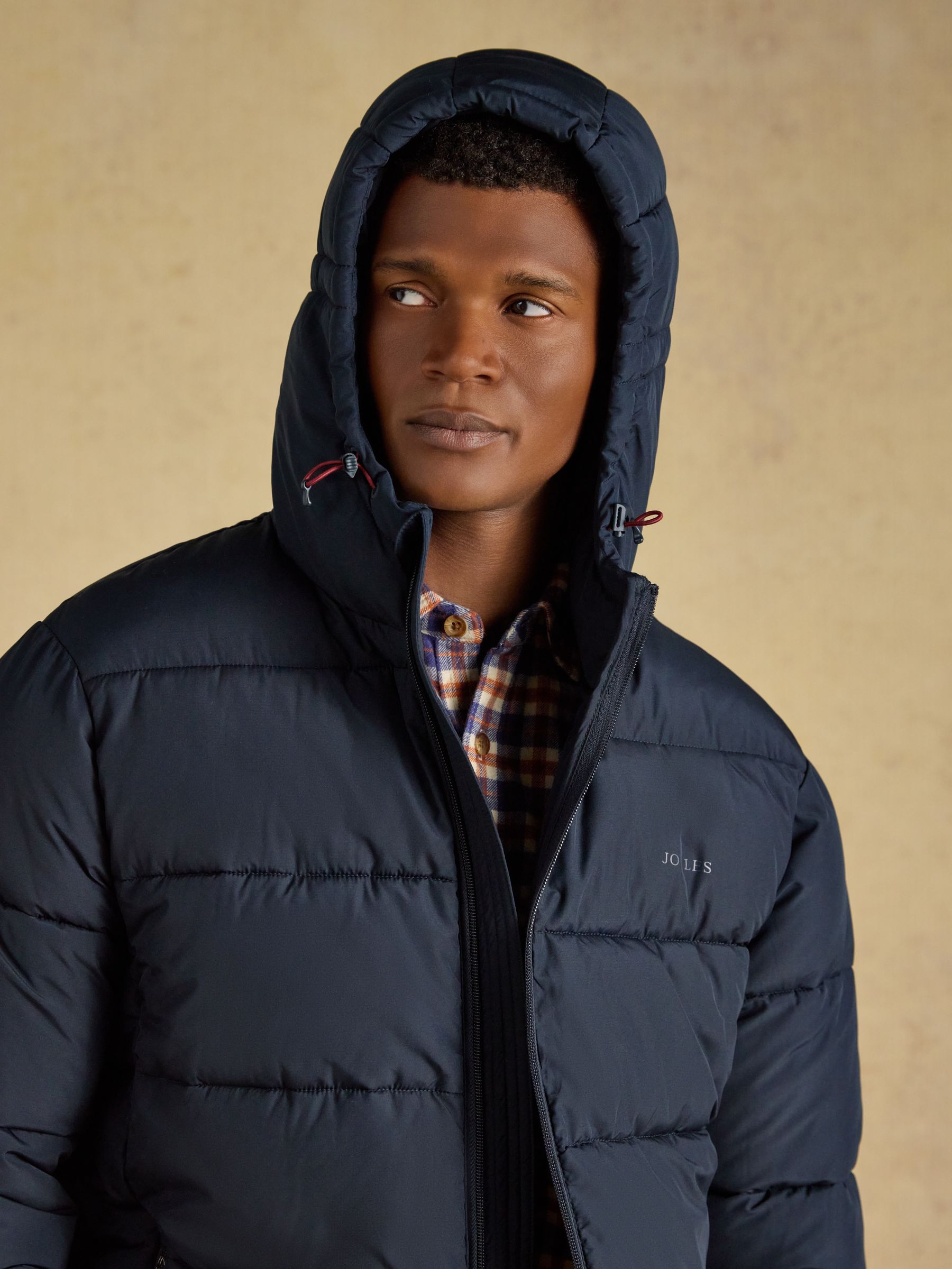 Croft Navy Heavyweight Padded Coat - Image 3 of 10