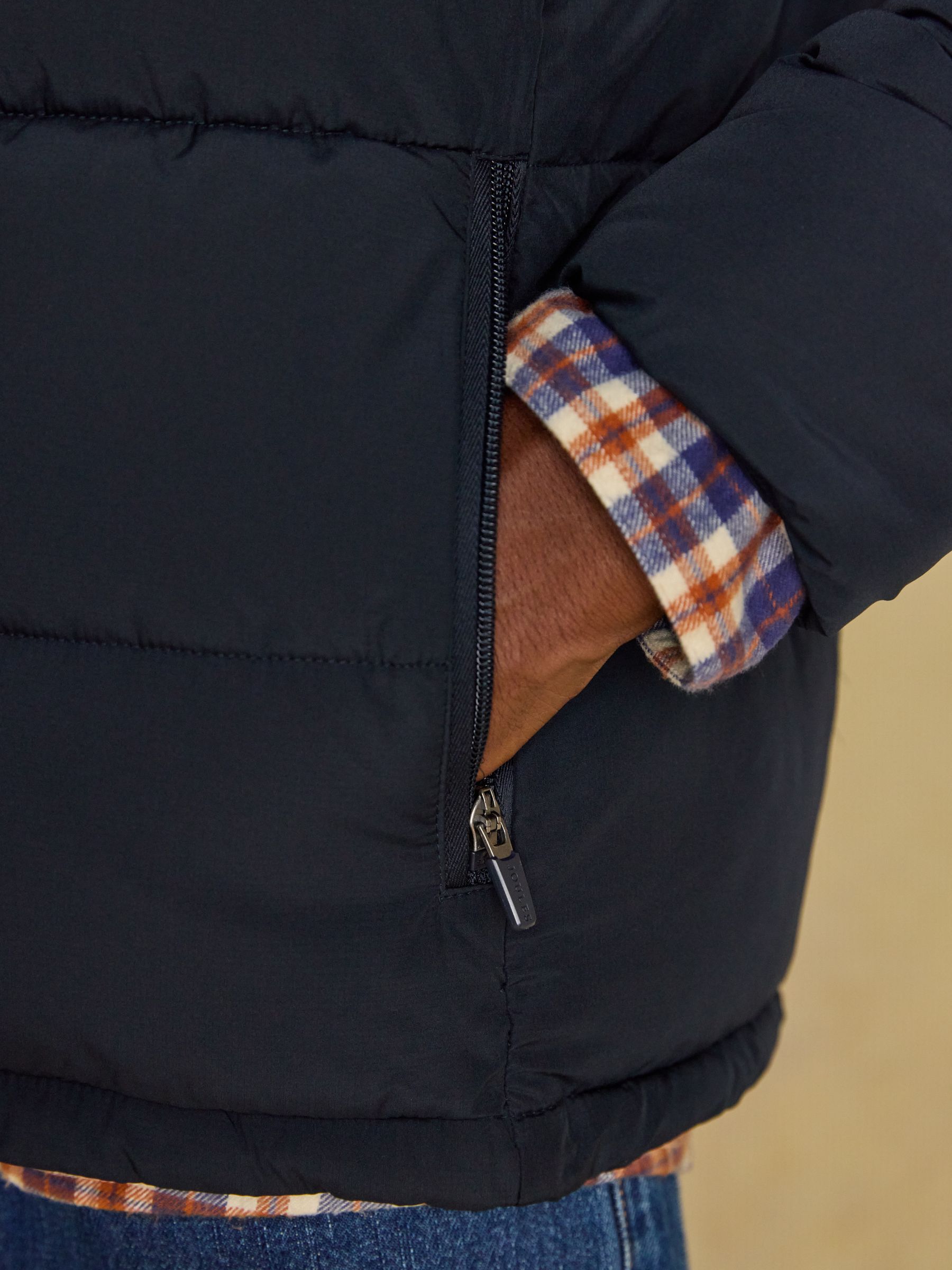 Croft Navy Heavyweight Padded Coat - Image 5 of 10