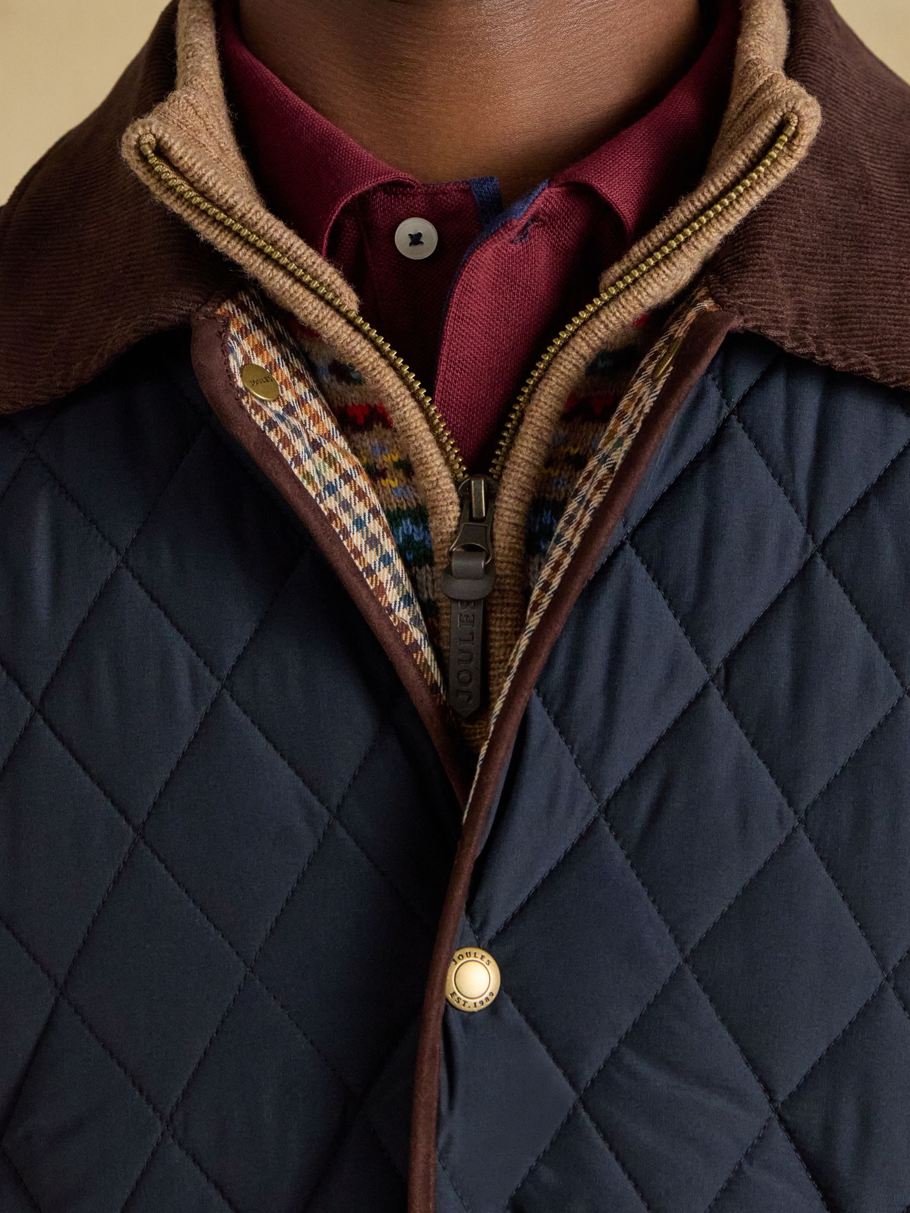 Navy Quilted Jacket - Image 4 of 9