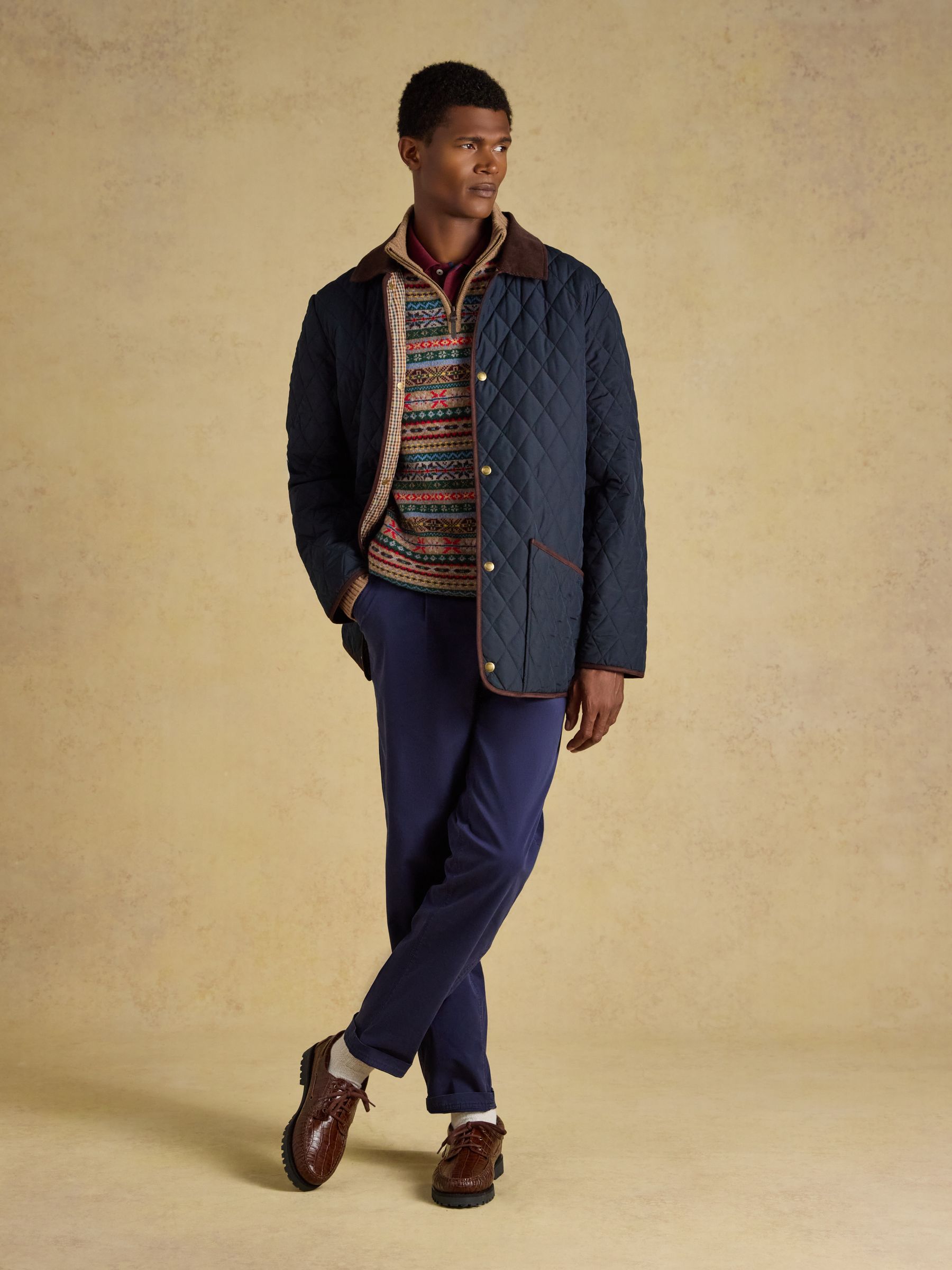 Navy Quilted Jacket - Image 5 of 9