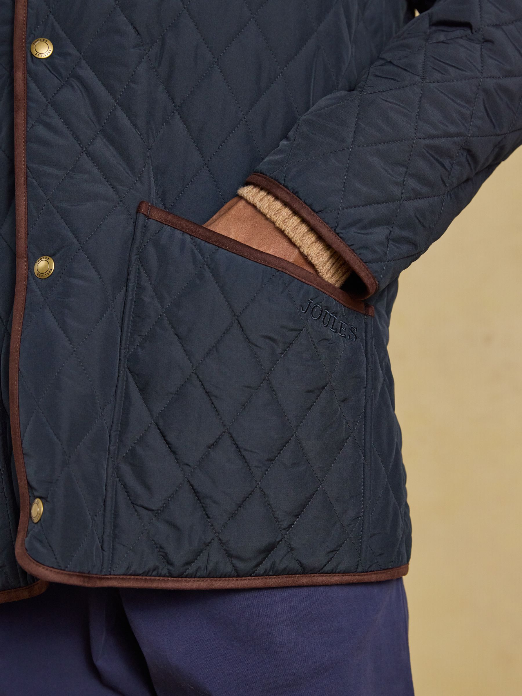 Navy Quilted Jacket - Image 6 of 9
