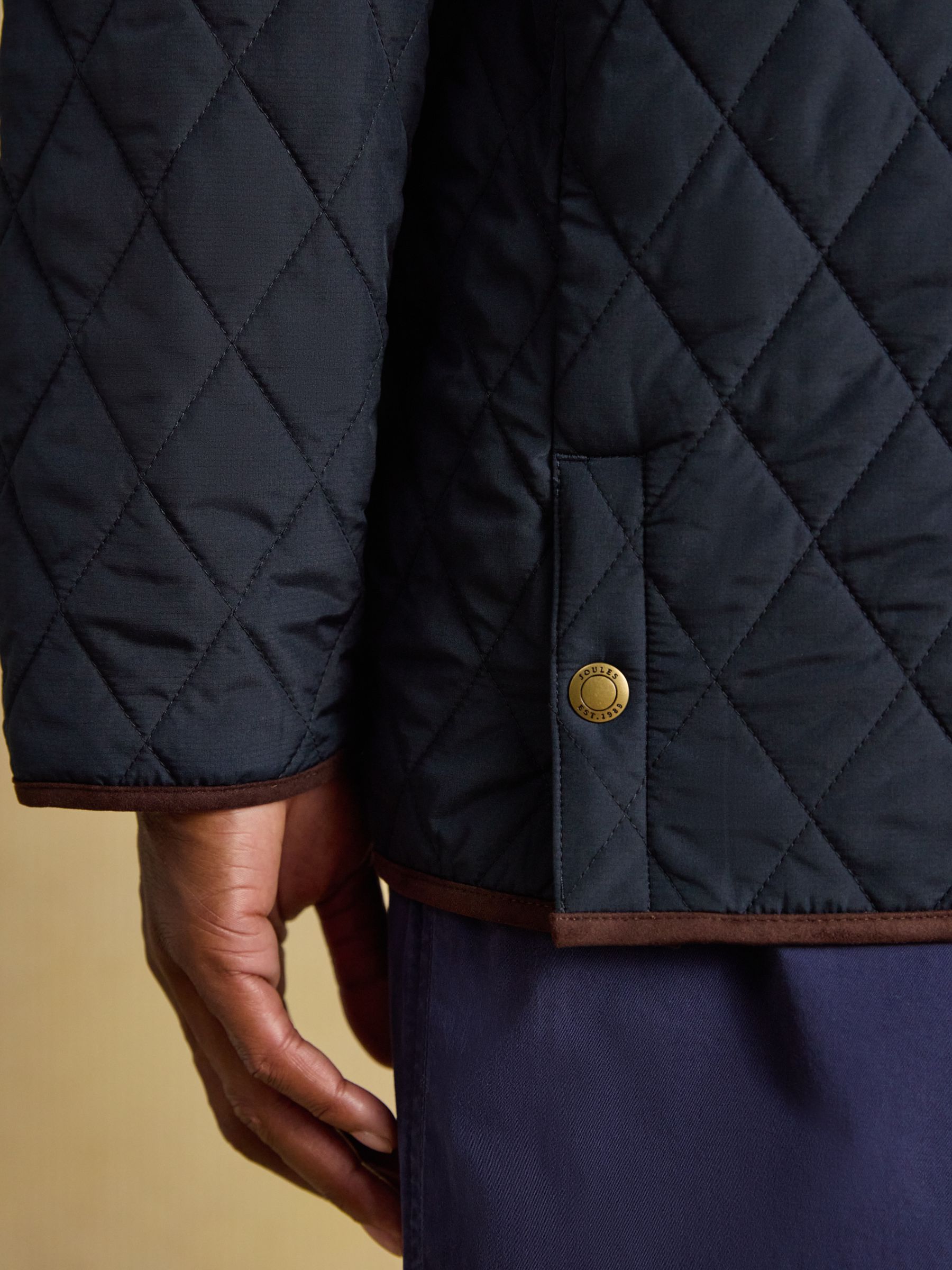 Navy Quilted Jacket - Image 8 of 9