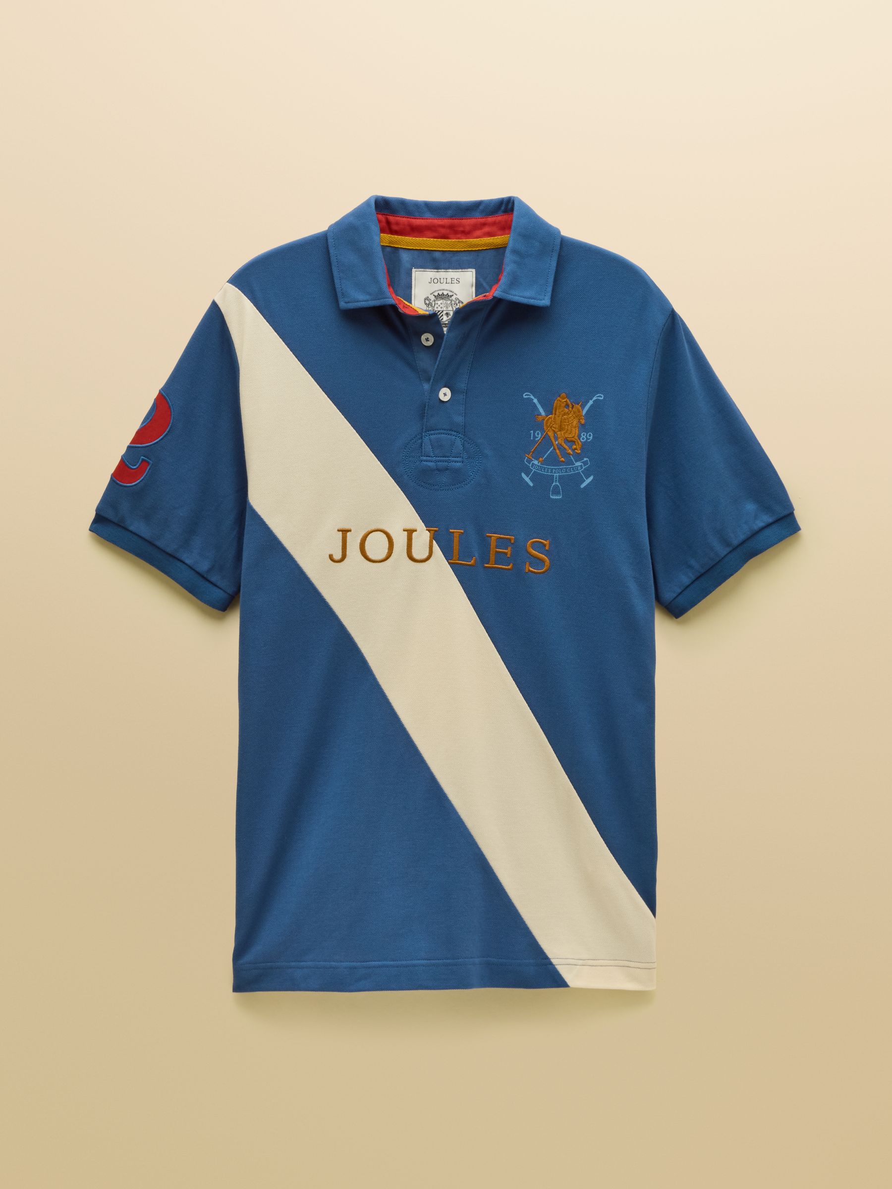 Woody Navy & White Embellished Cotton Pique Polo Shirt - Image 7 of 7 Woody Navy & White Embellished Cotton Pique Polo Shirt - Image 7 of 7