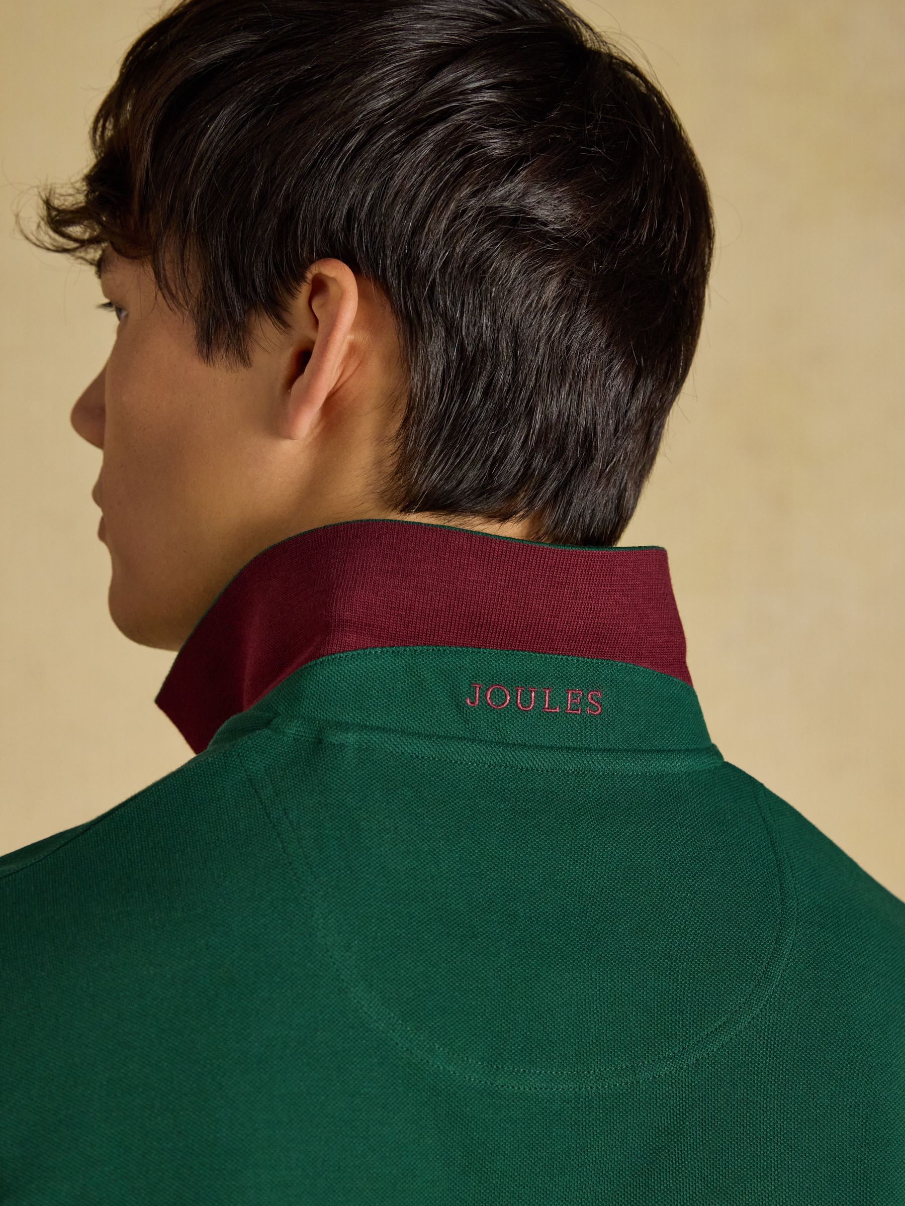 Green Long Sleeve Cotton Pique Polo Shirt - Image 5 of 7