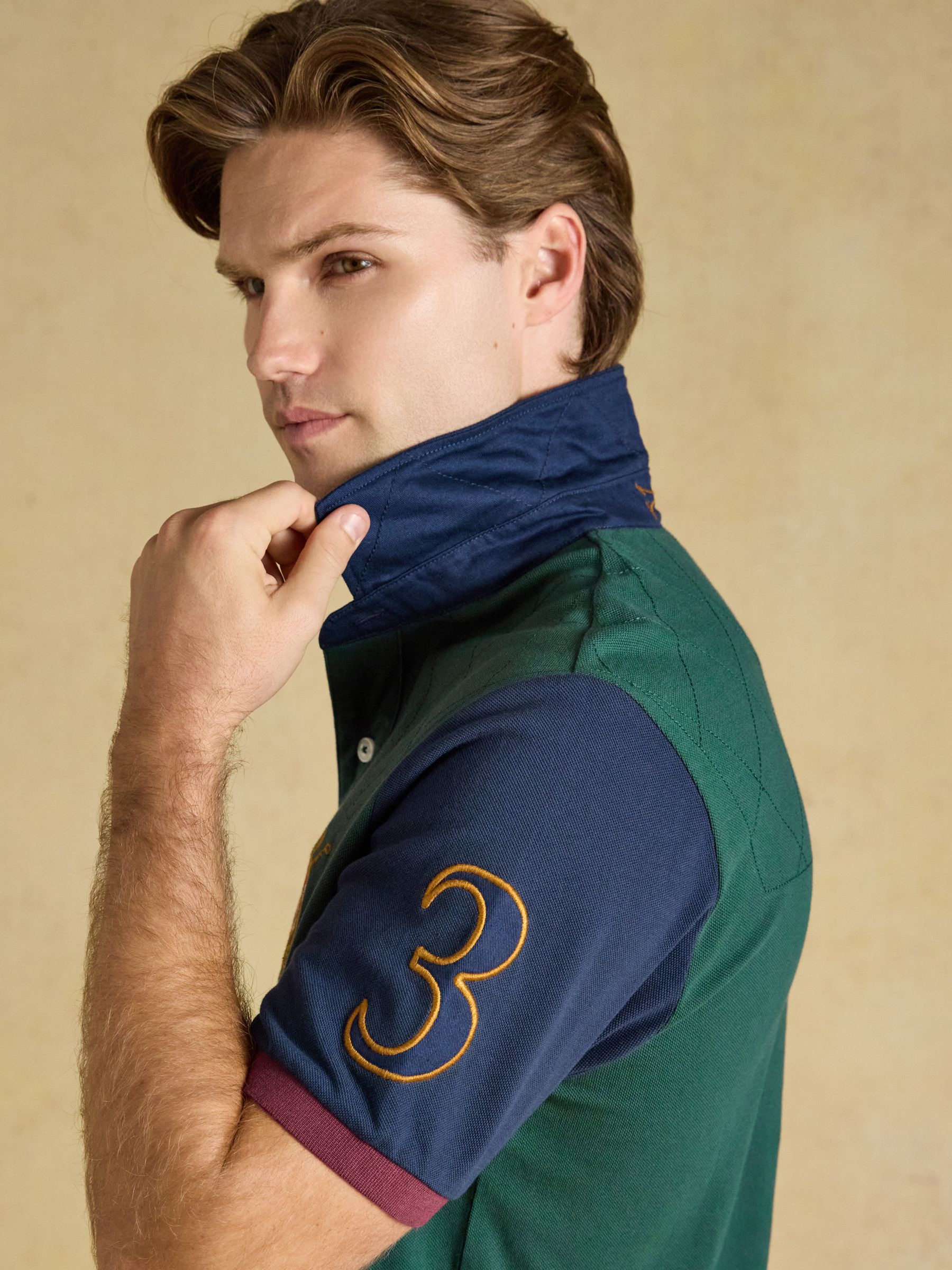 Woody Green Embellished Cotton Pique Polo Shirt - Image 4 of 8
