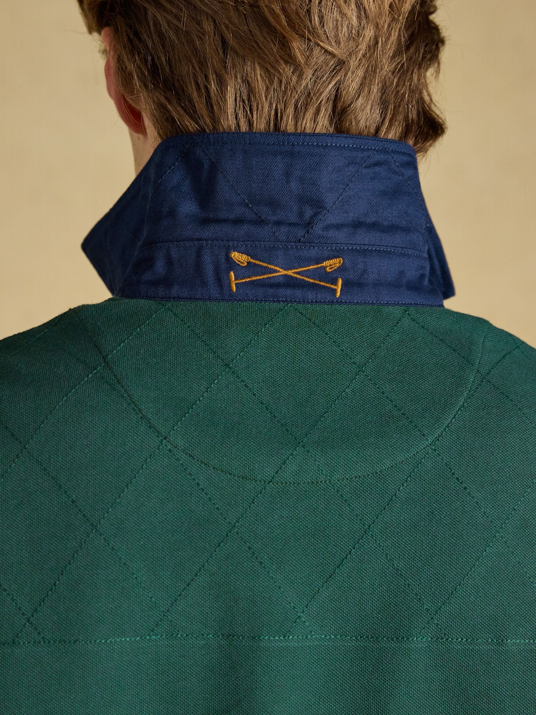 Woody Green Embellished Cotton Pique Polo Shirt - Image 7 of 8