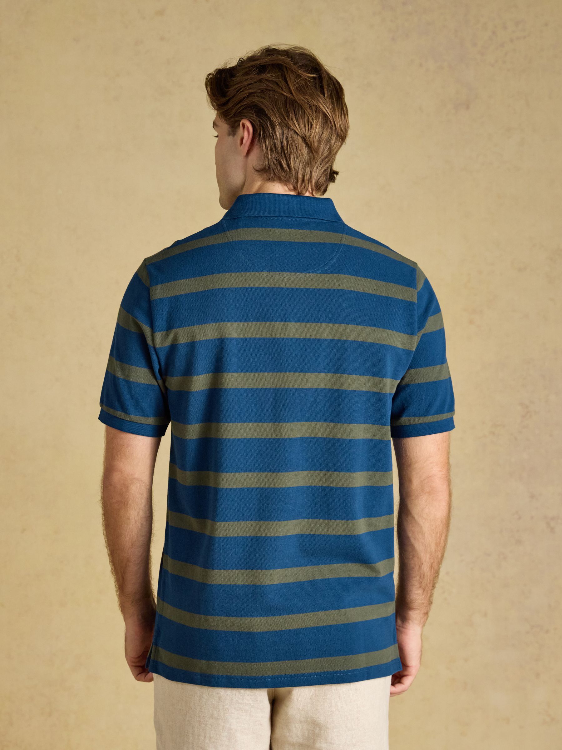 Woody Blue/Navy/Striped Polo Shirts 3 Pack - Image 7 of 10