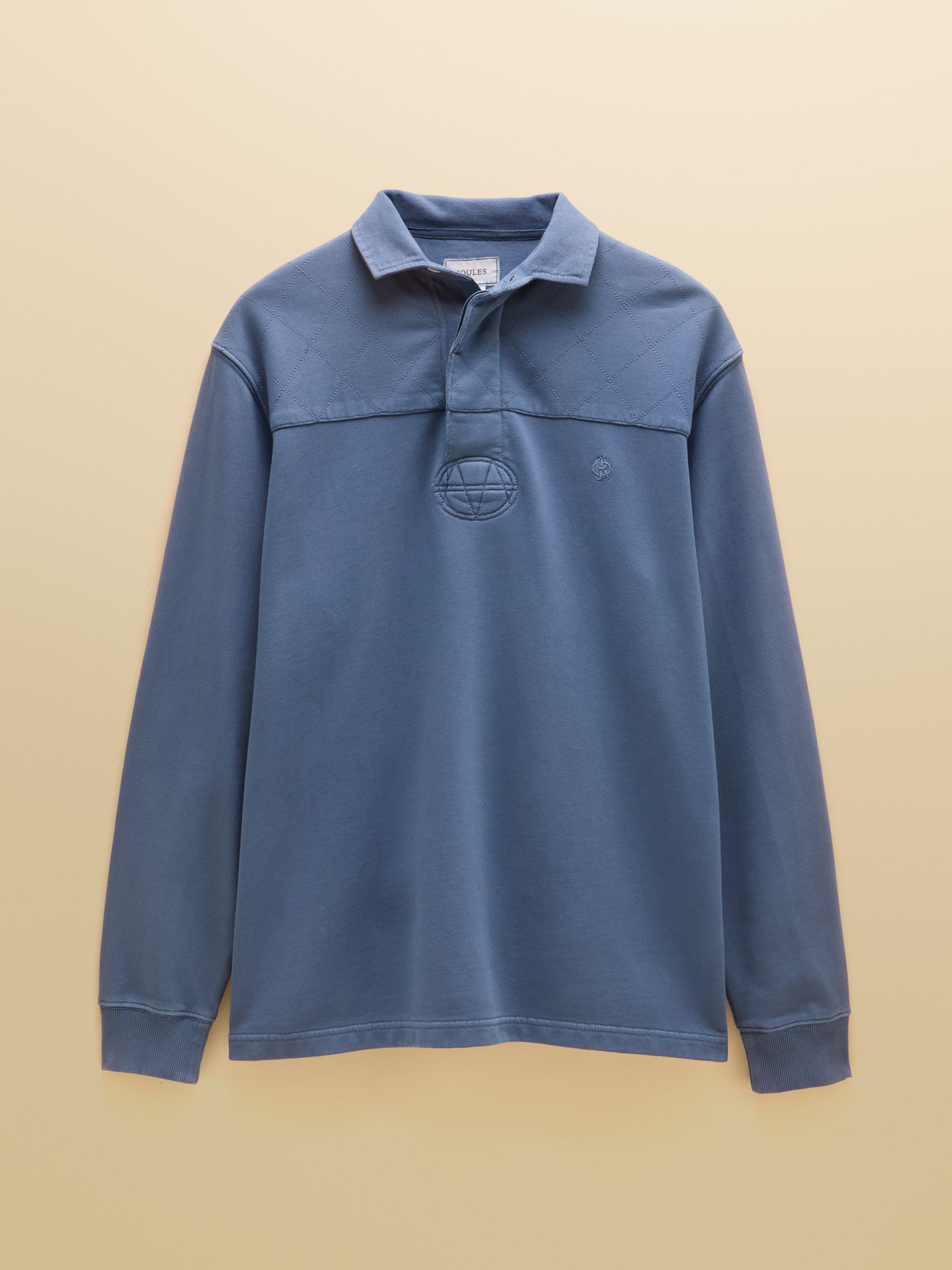 Garment Dyed Blue Loopback Rugby Shirt - Image 12 of 12 Garment Dyed Blue Loopback Rugby Shirt - Image 12 of 12